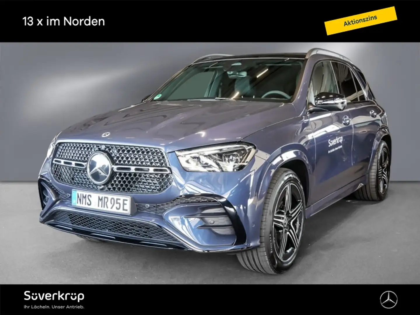 Mercedes-Benz GLE 350 de 4M BURM AMG NIGHT SPUR DISTR PANO Blau - 1