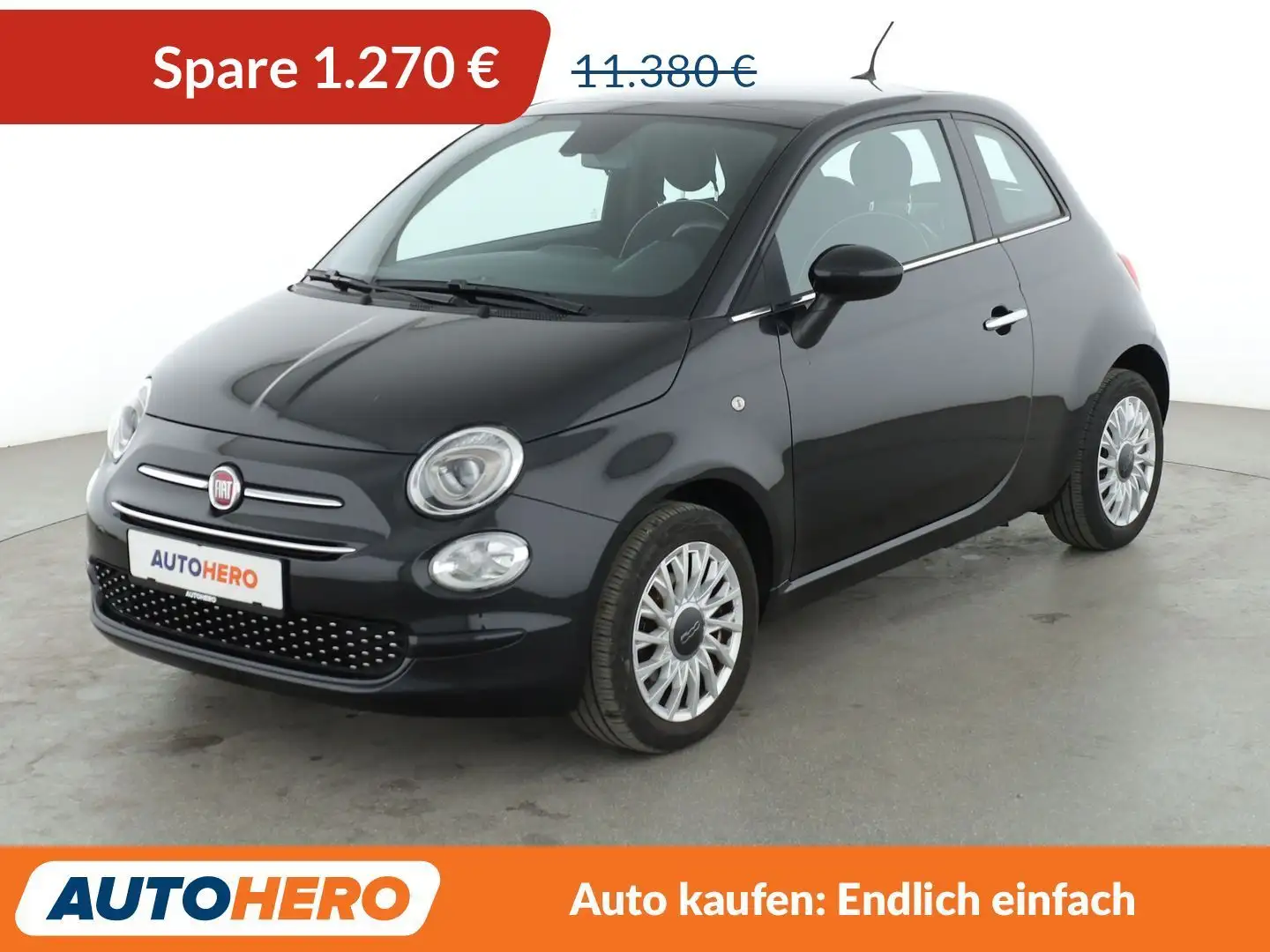 Fiat 500 1.2 Lounge *TEMPO*PDC*ALU*KLIMA*PANO* Schwarz - 1