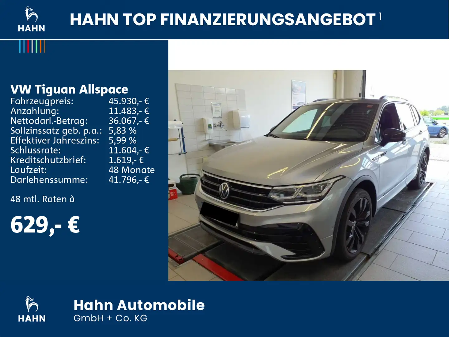 Volkswagen Tiguan Allspace 2.0TSI DSG R-Line 4Motion AHK Pa Grau - 2