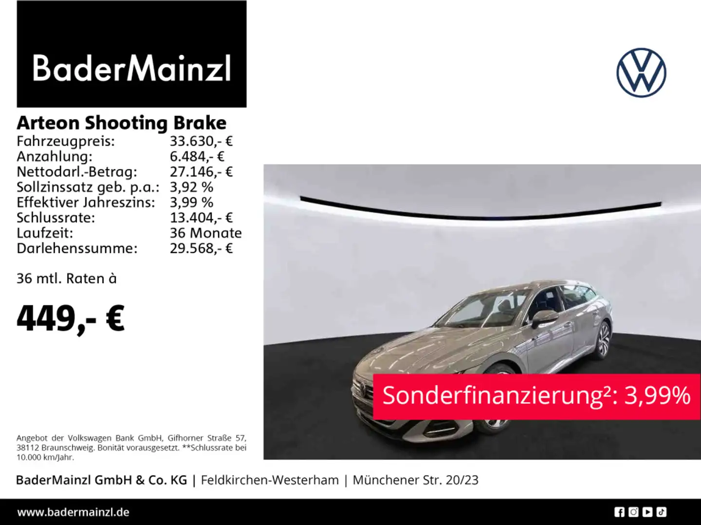 Volkswagen Arteon 2.0 TSI DSG R-Line Pano Grau - 1