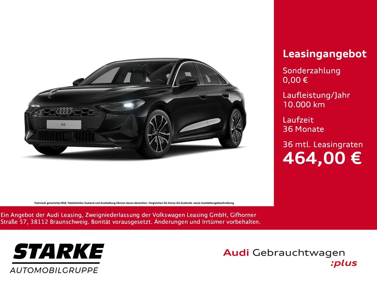 Audi A5 Limousine TFSI S tronic quattro Schwarz - 1