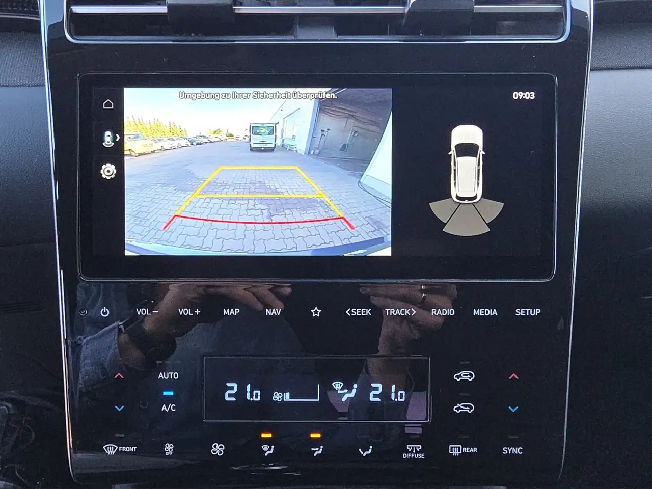 Hyundai TUCSON 1.6 T-GDI Select 2WD Navi Rückfahrkamera Sitzheizung, миниатюра 13