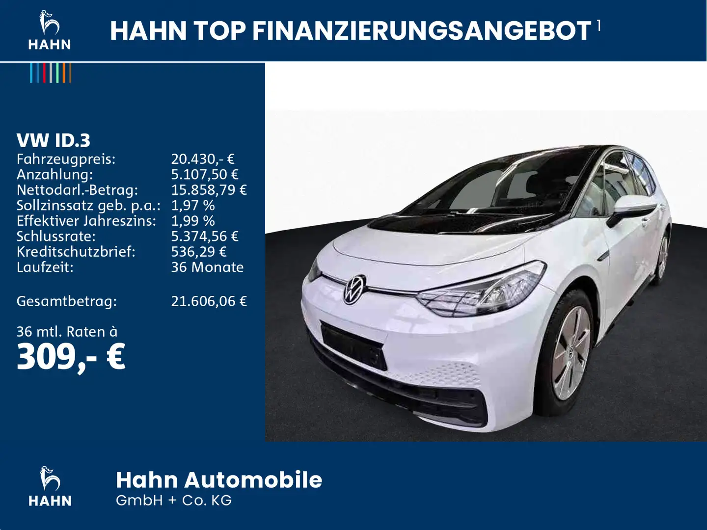 Volkswagen ID.3 Pro Performance ACC LED Navi PDC Wärmepumpe Weiß - 2