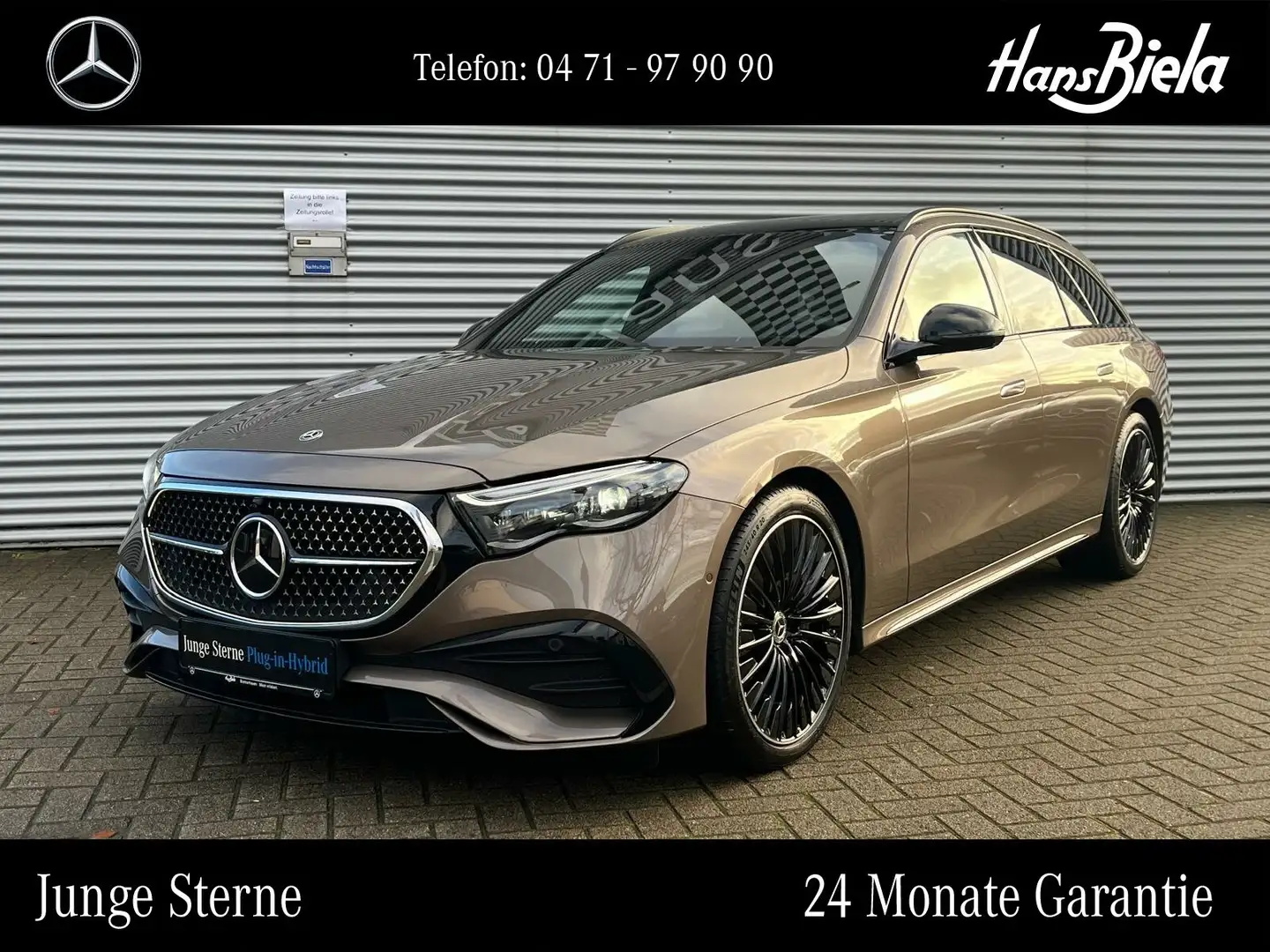 Mercedes-Benz E 300 E 300 de 4M T AMG/Prem/Night/20"/AHK/Pano/Digi PSD Brun - 1