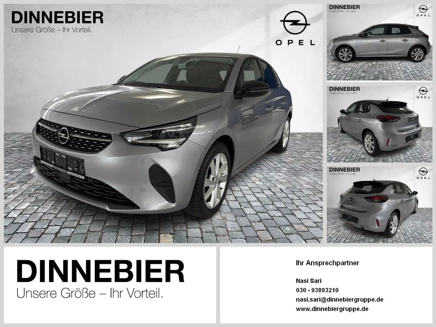 Opel Corsa Elegance 1.2. 55 kW *PDC*Kamera*LHZ*SHZ* Silber - 1