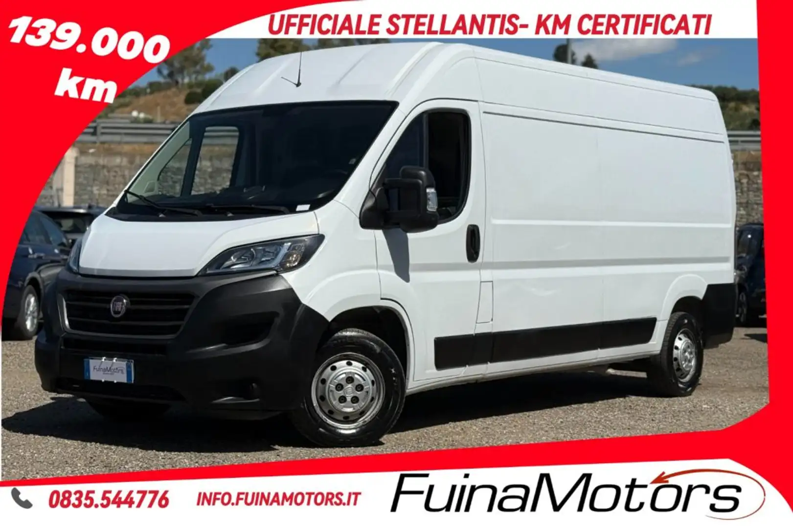 Fiat Ducato 35 2.3 MJT 140CV PLM-TM Furgone L3 LH2 LUNGO Weiß - 1