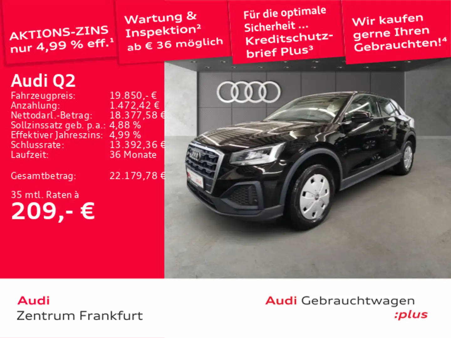 Audi Q2 30 TFSI LED Navi Tempomat DAB PDC Sitzheizung Schwarz - 1