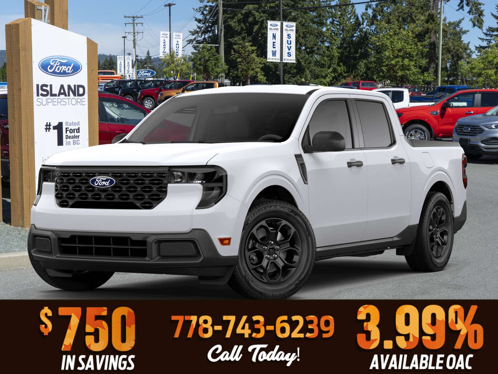 White 2026 Ford Maverick Pickup Truck All-Wheel Drive Automatic