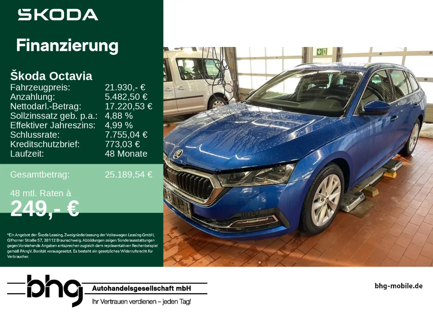 Skoda Octavia Combi Ambition 1,5 TSI Blau - 1