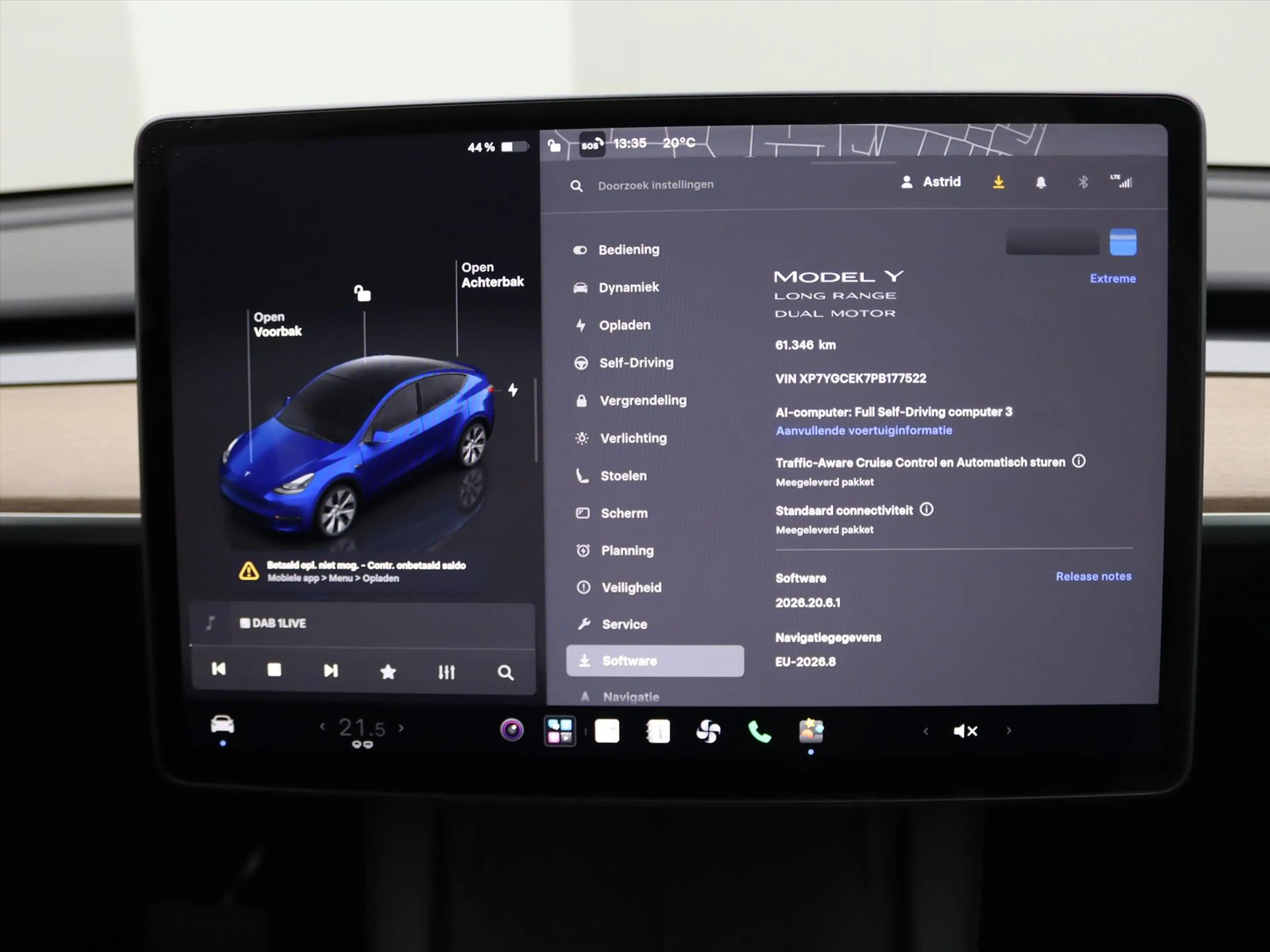 Tesla Model Y Long Range AWD 75kWh 351pk 93.6% SoH [ TREKHAAK+AM — photo 33