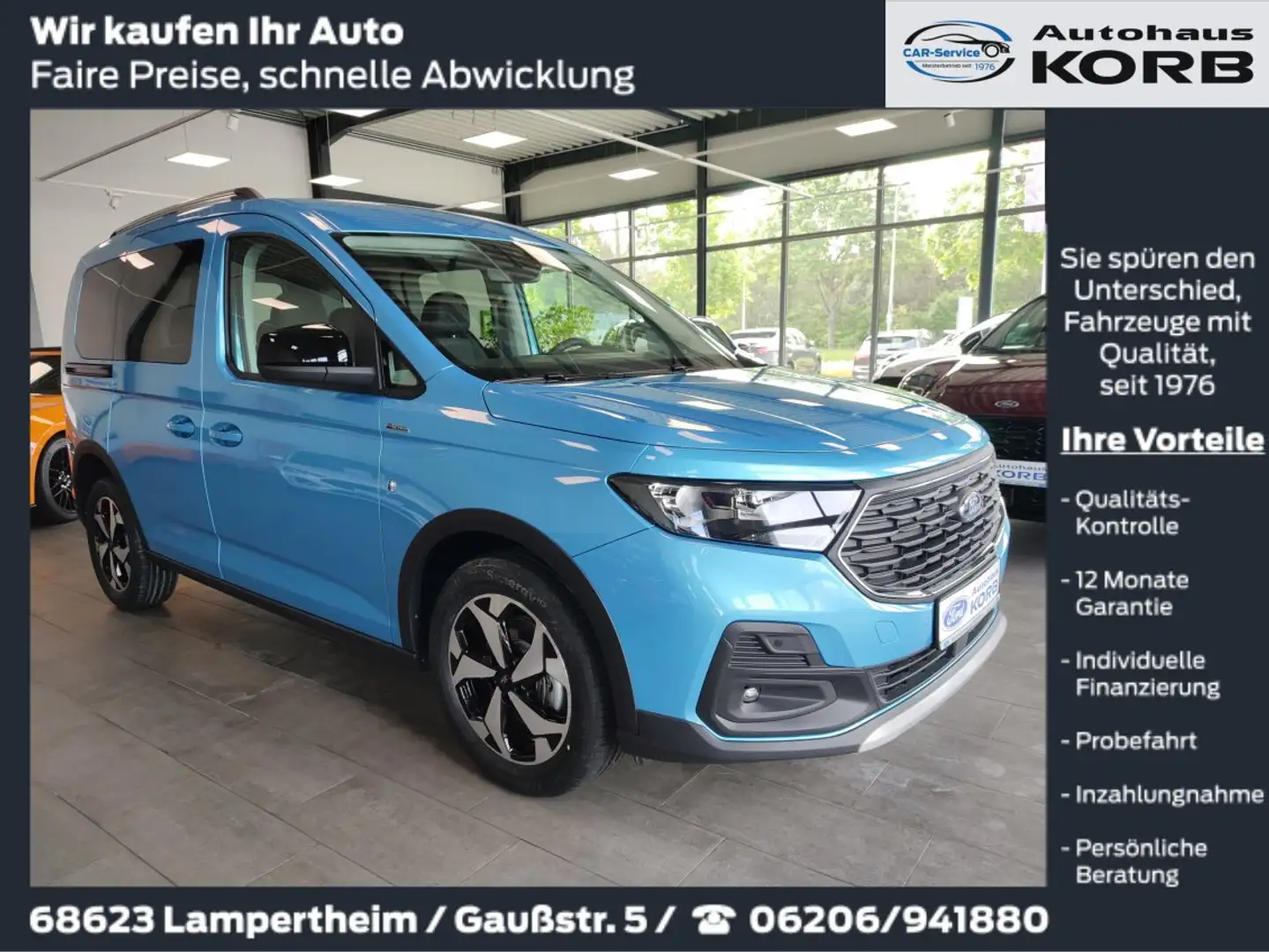 Ford Tourneo Connect 1.5 EcoBoost Aut. ACTIVE Bleu - 1