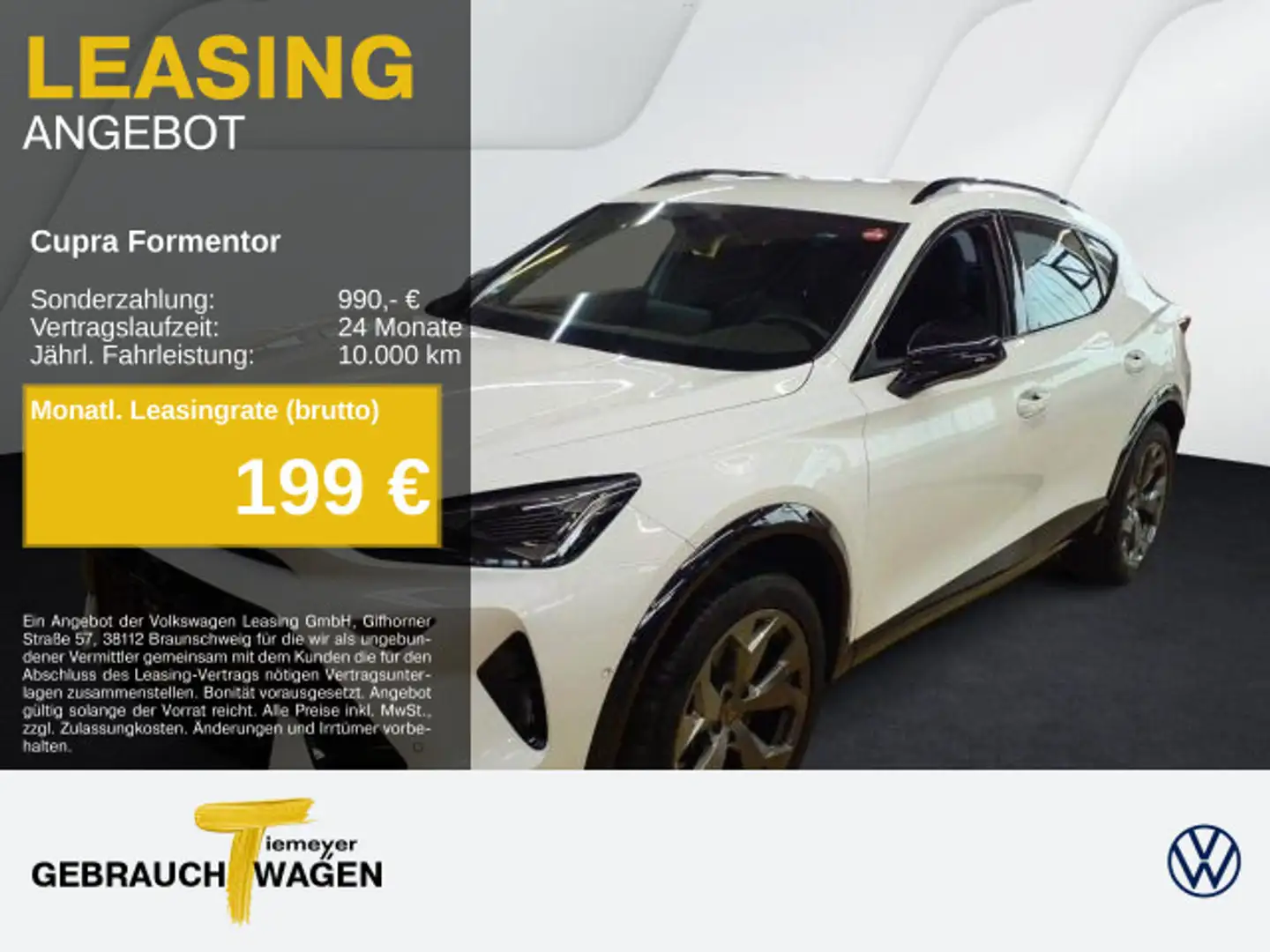 CUPRA Formentor 1.5 eTSI DSG SIDE-ASSIST KAMERA SUPERS Weiß - 1