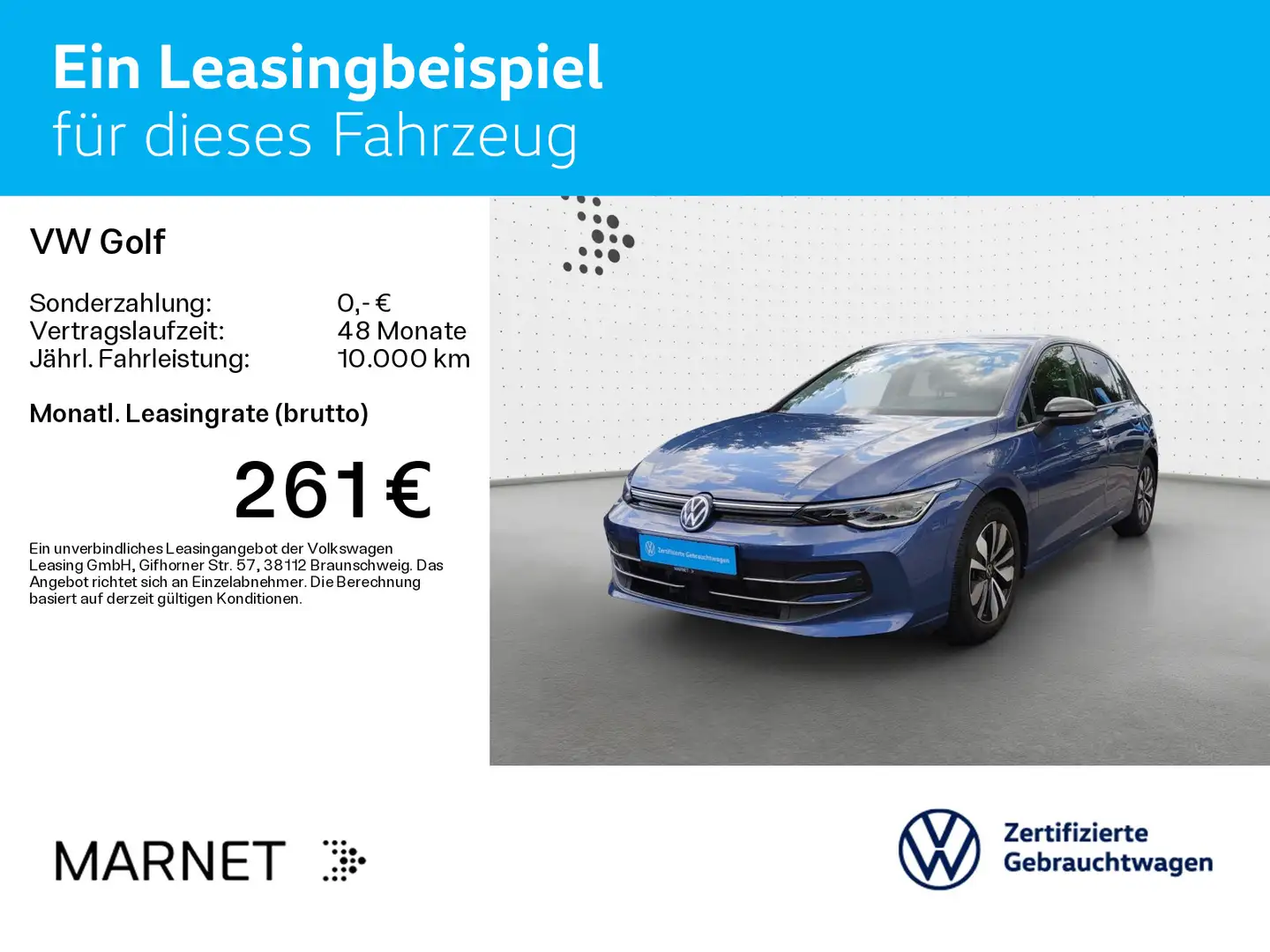 Volkswagen Golf VIII 1.5 eTSI DSG GOAL*LED*AHK*KAMERA*NAVI* Azul - 2