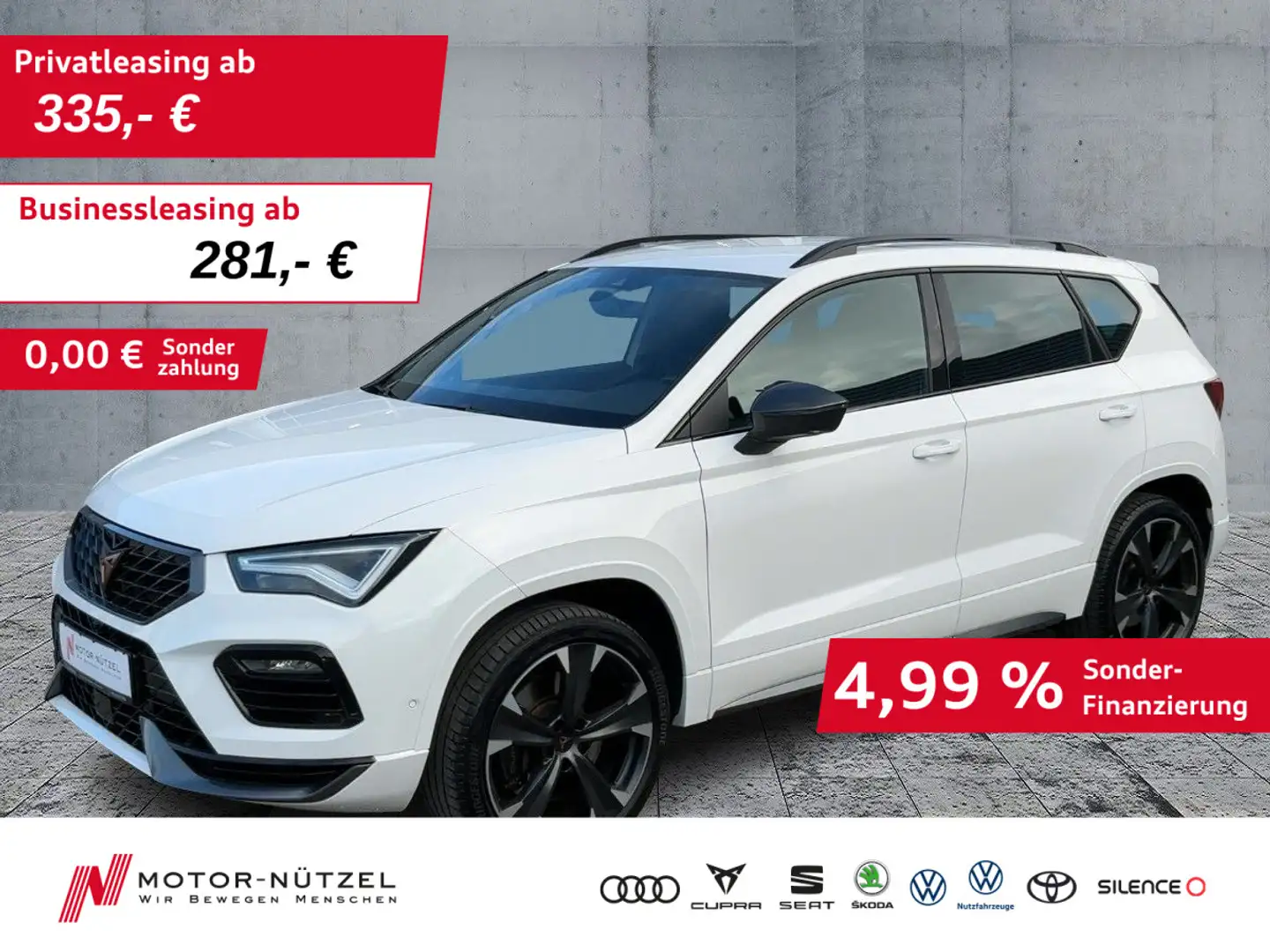 CUPRA Ateca VZ 2.0 TSI DSG 4D LED+ACC+AHK+NAV+SHZ+360° Білий - 1