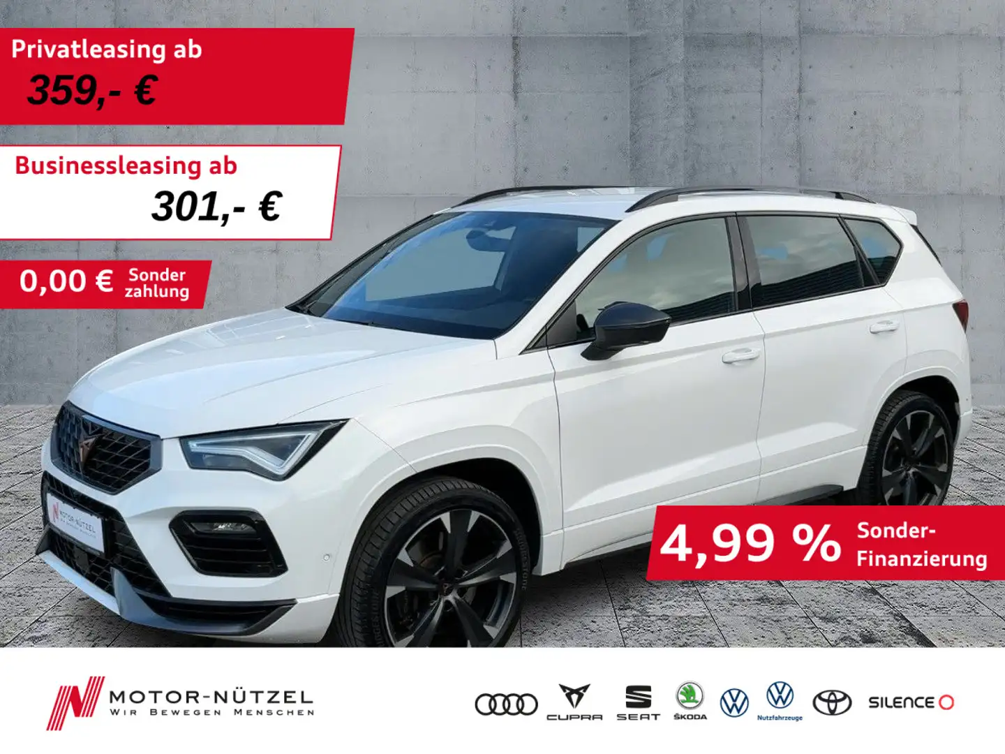 CUPRA Ateca 2.0 TSI DSG 4D VZ LED+ACC+AHK+NAV+SHZ+360° Weiß - 1