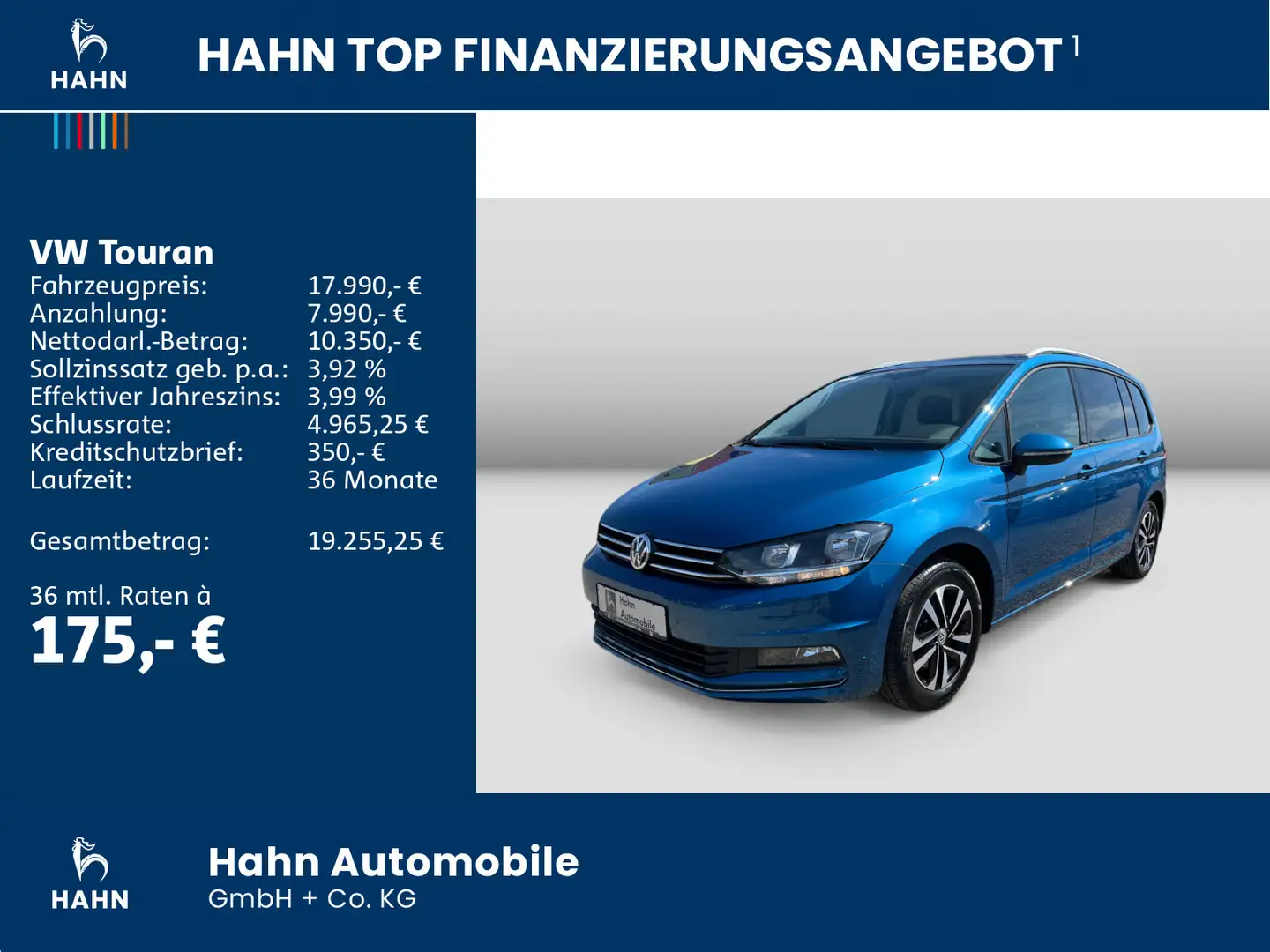 Volkswagen Touran 2.0TDI United Navi AHK CAM Sitzh APP-Conn Blauw - 2