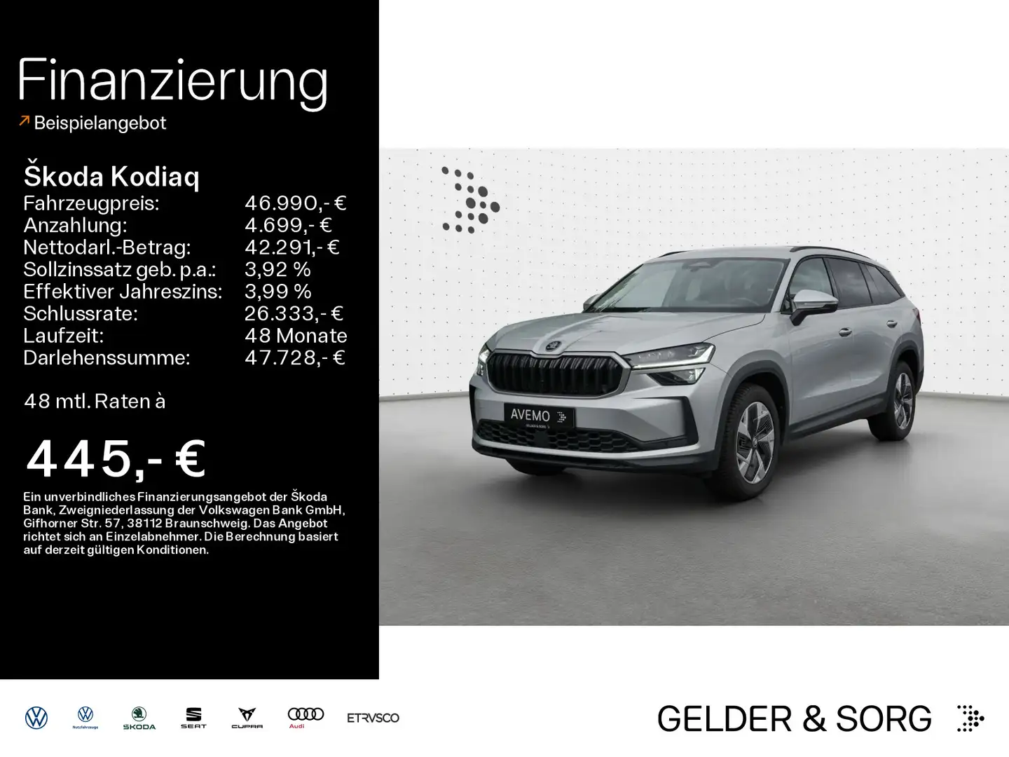 Skoda Kodiaq Selection 2.0 TDI AHK*HuD*LED*Navi*Virt. Silber - 1