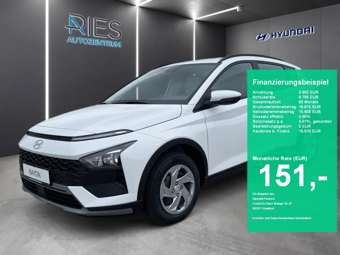 Hyundai BAYON 1.0 T-GDI Select Navi*Kam.*PDC*Virtual Weiß - 1