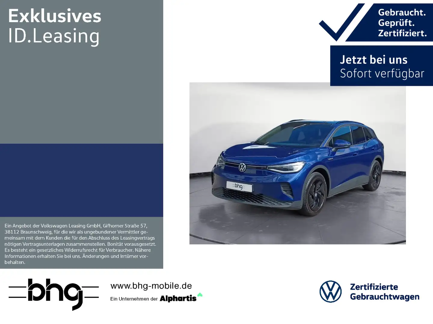 Volkswagen ID.4 Performance Upgrade Pro Tech *Wärmepumpe*Ka Blau - 1