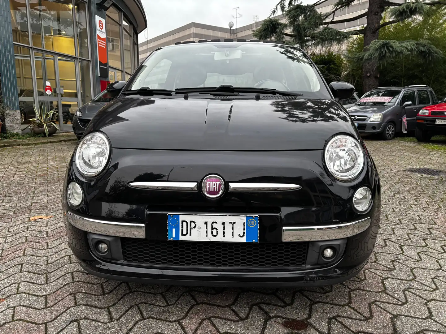Fiat 500 1.2 Lounge 69 CV PELLE/TETTO APRIBILE Nero - 2