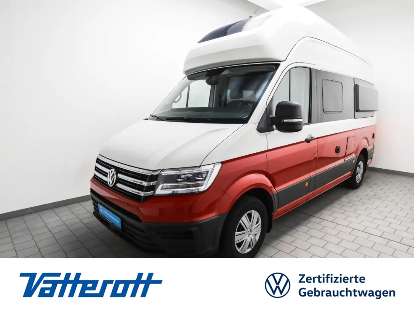 Volkswagen Crafter Grand California 600 Panodach Solar Hochbett Toile Rot - 1