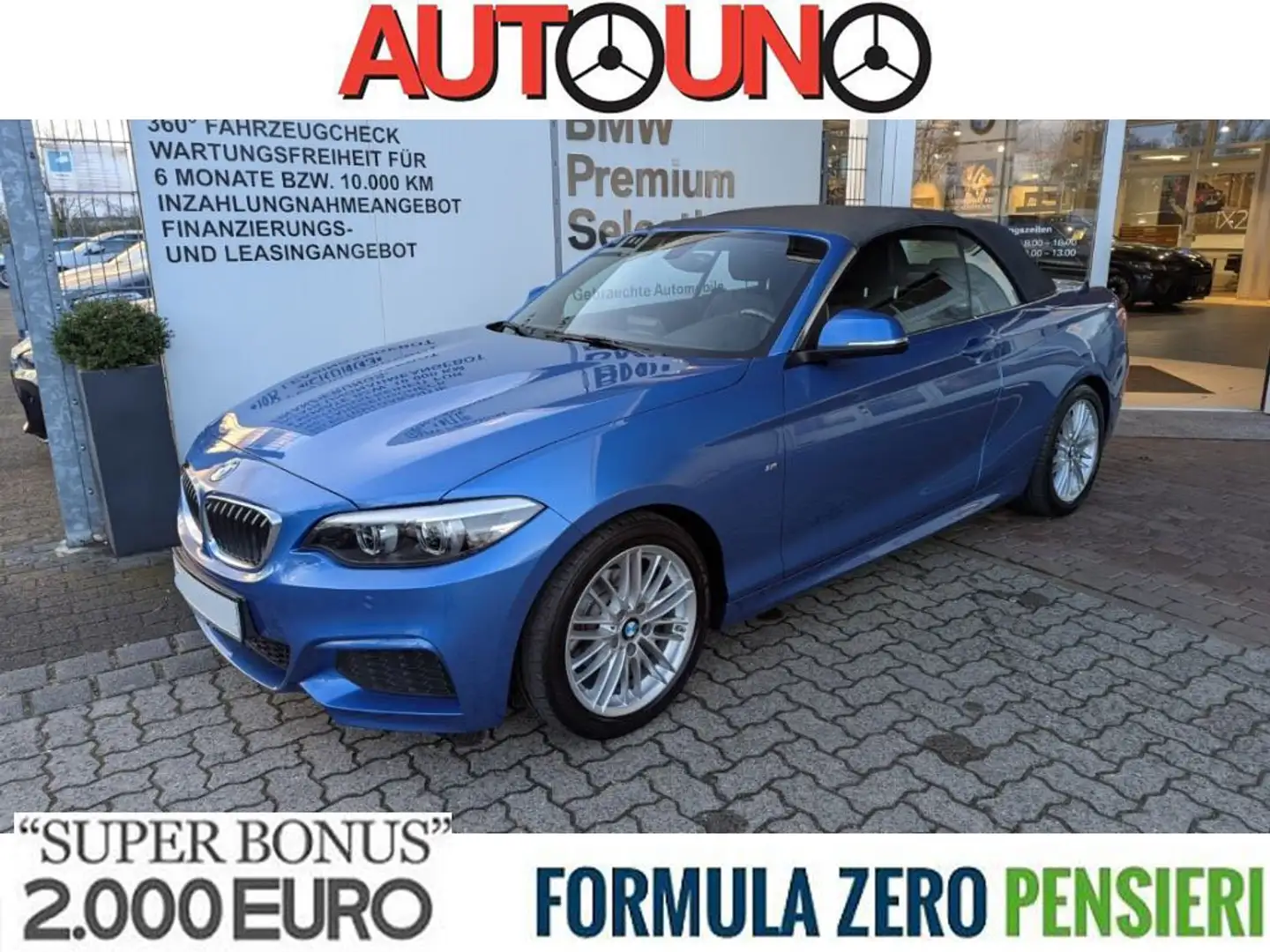 BMW 218 218i Cabrio Msport Blauw - 1