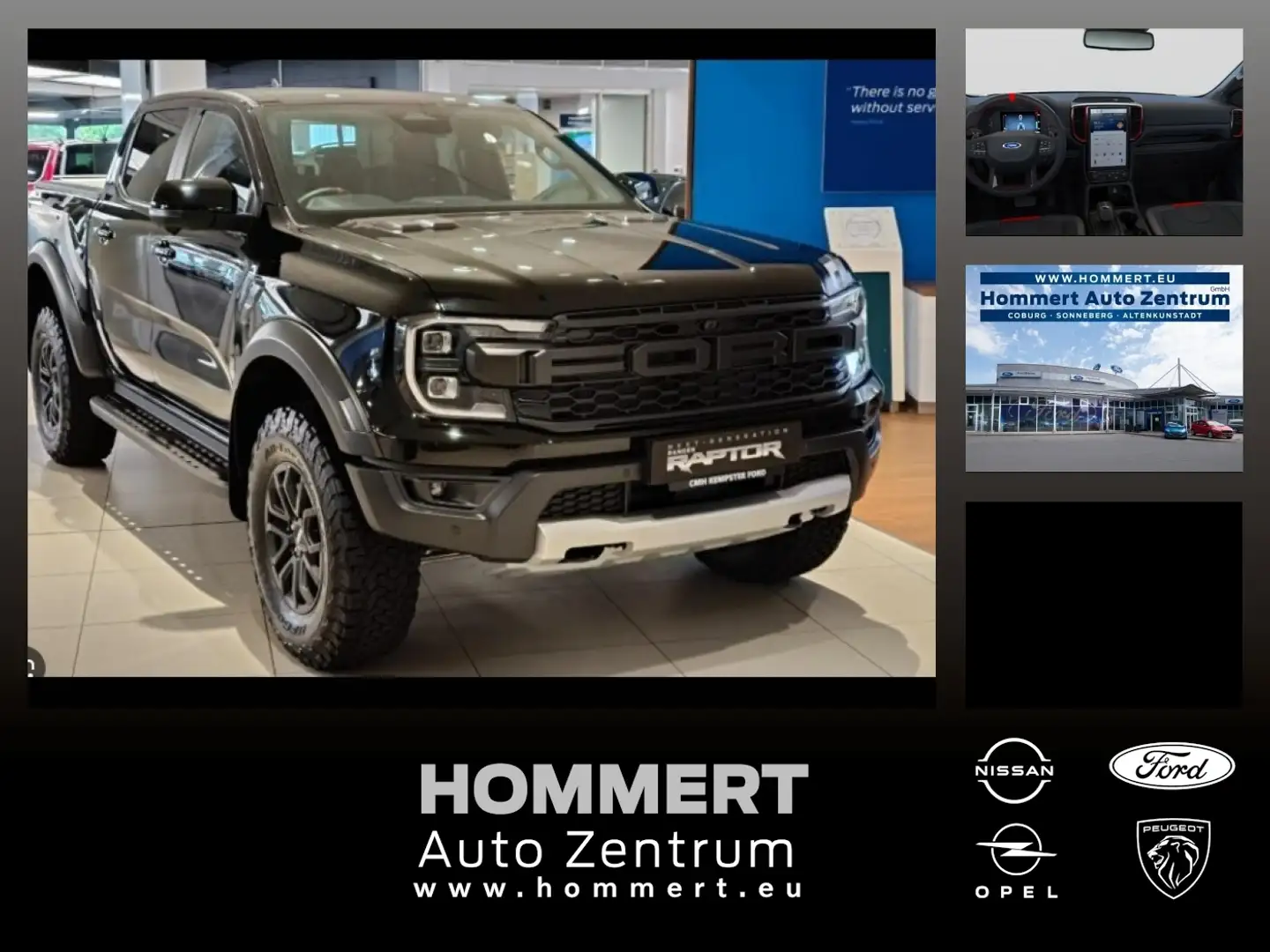 Ford Ranger Raptor 3.0 DoKa e-4WD RAPTOR*AHK*NAV*LED Noir - 1