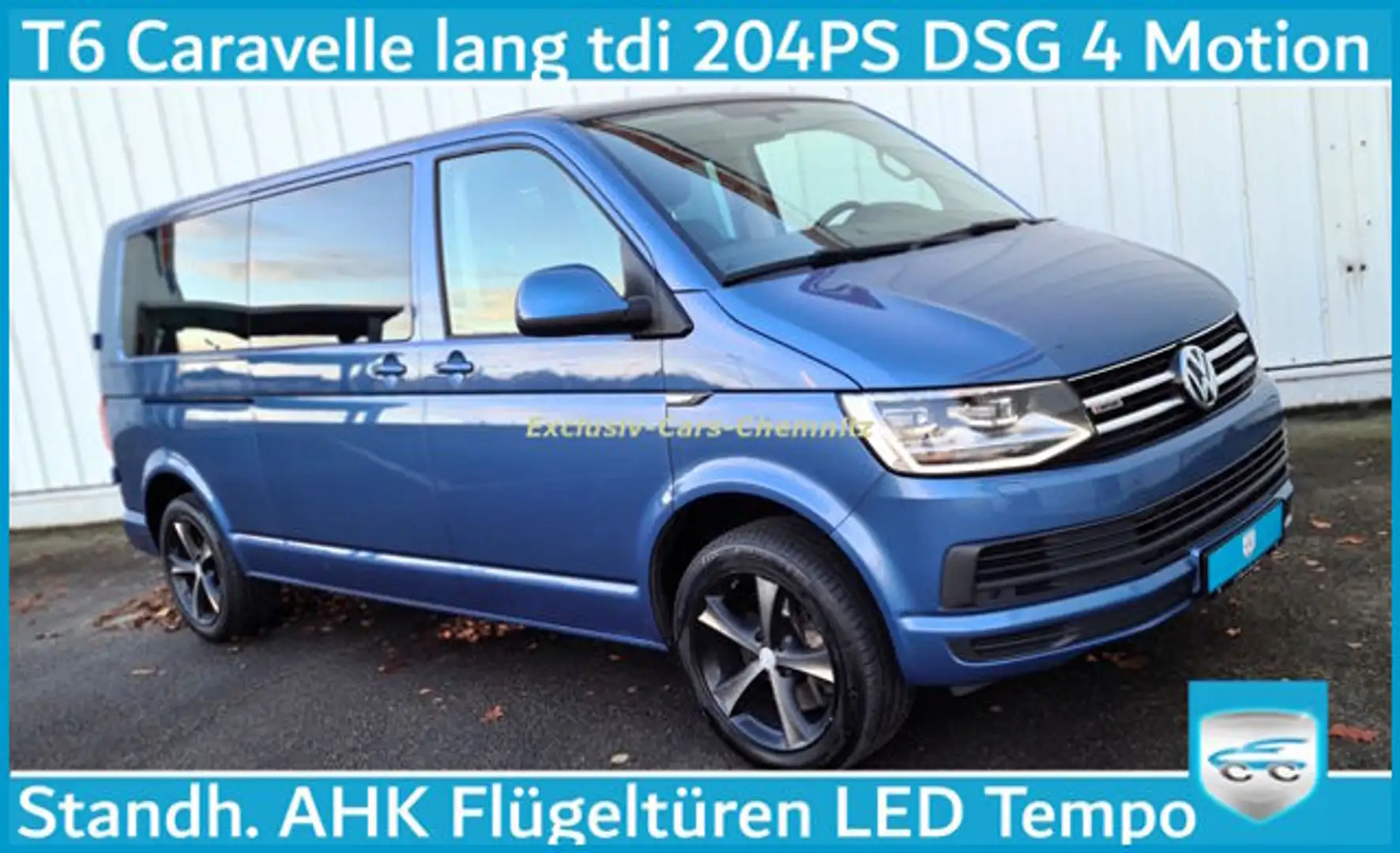 Volkswagen T6 Caravelle lang 4Motion FlügelTüren LED AHK Comfortline lan Azul - 1