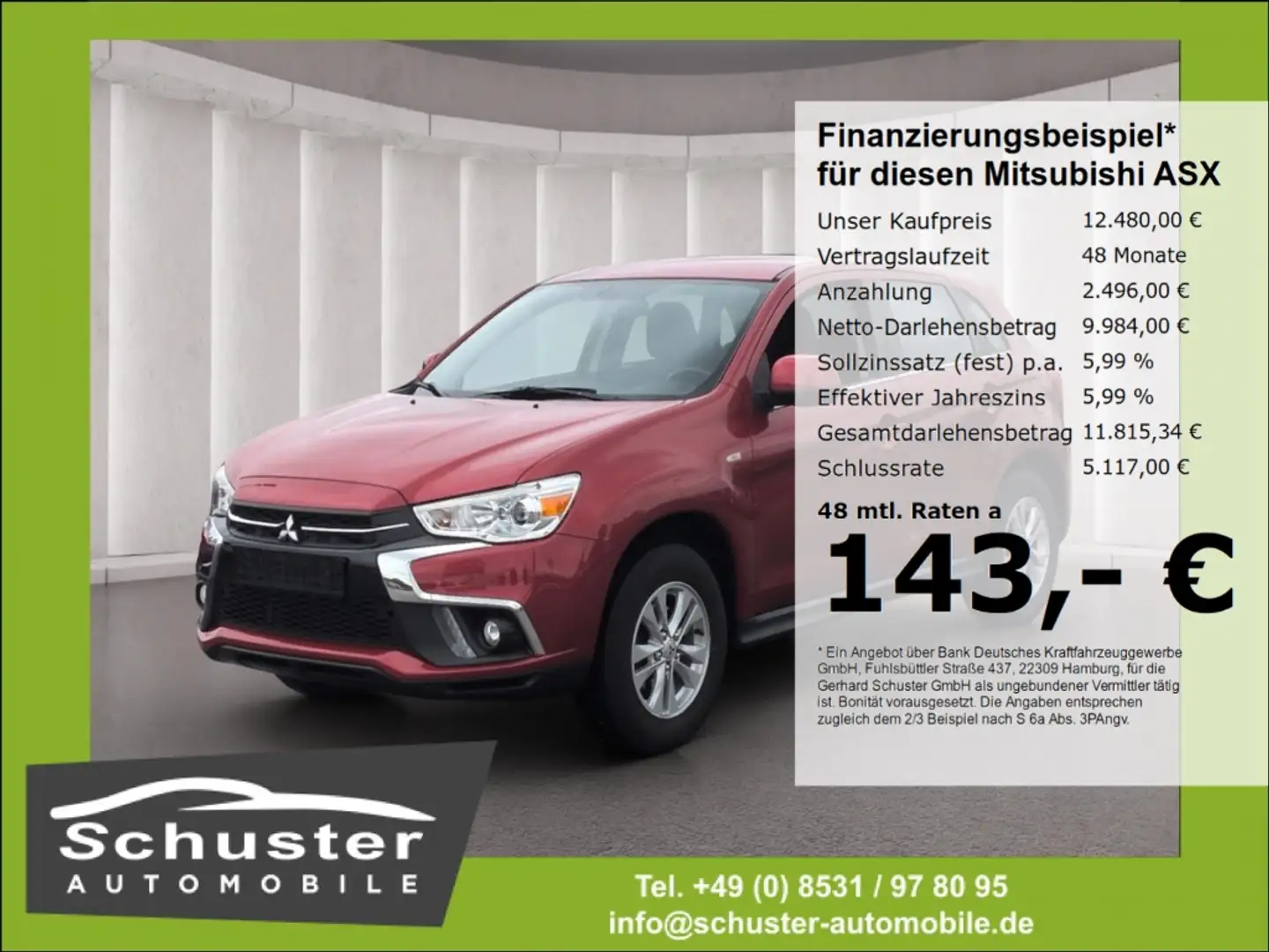 Mitsubishi ASX Diamant Edition+ 1.6*AHK Navi R-Kam Temp SHZ Rouge - 1
