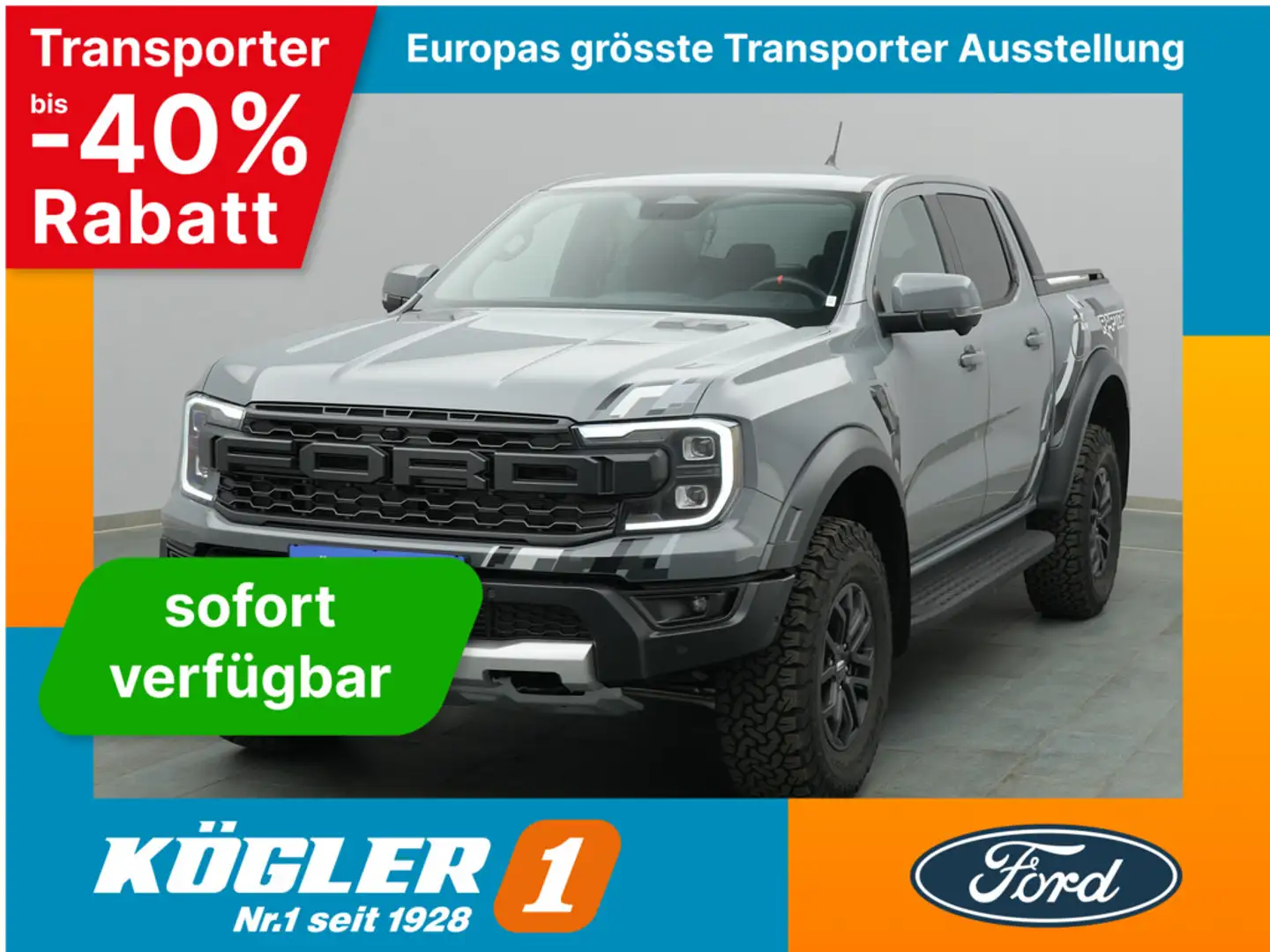 Ford Ranger Raptor Diesel/Standheiz./Raptor-P. Grey - 1
