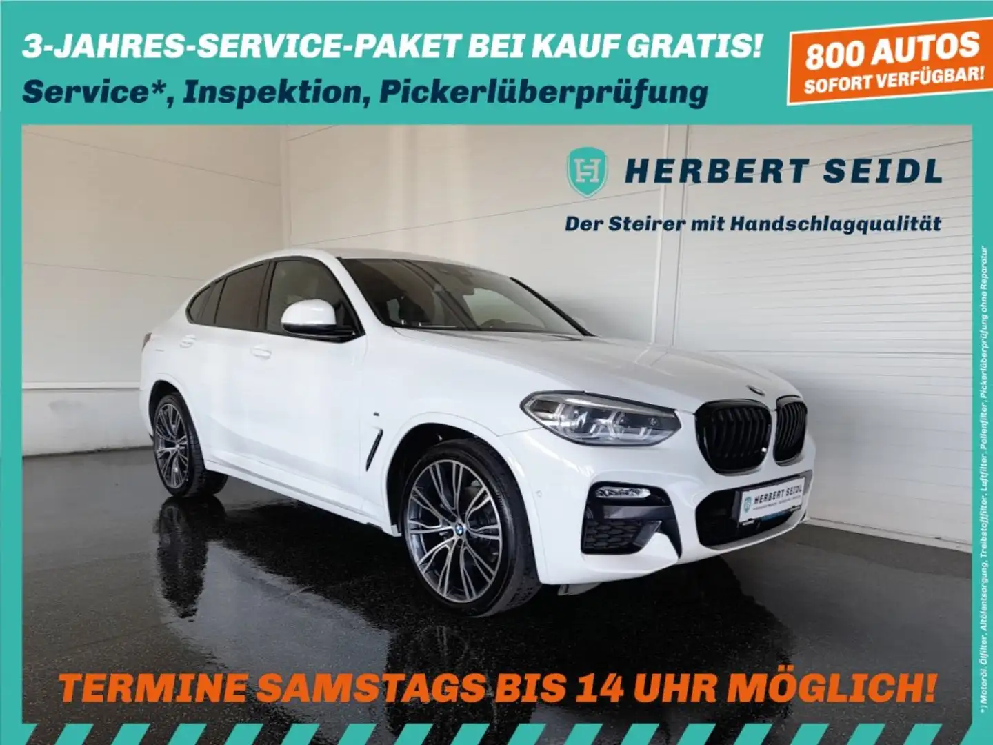 BMW X4 M-SPORT 4x4 20d Aut. *LED ADAPTIV / LEDER / HEAD-UP / 21 ZOLL / ACC / KAMERA* Weiß - 1