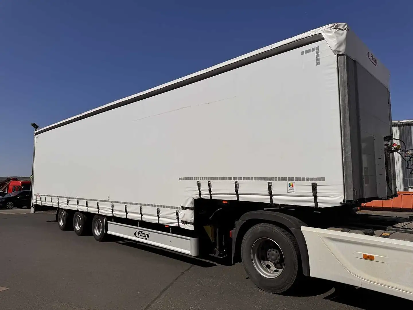 Fliegl SDS 350 Schiebeplane+Verdeck XL SAF 20.900Km Weiß - 2