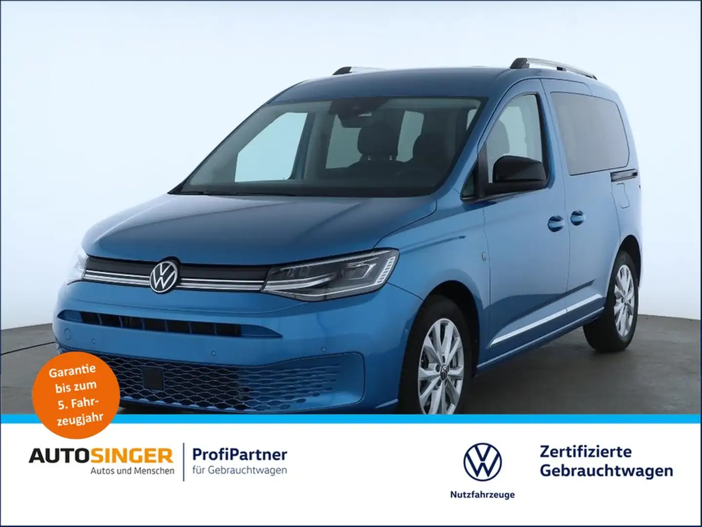 Volkswagen Caddy Style 2.0 TDI DSG *AHK*LED*ACC*NAVI*R-CAM* Bleu - 1