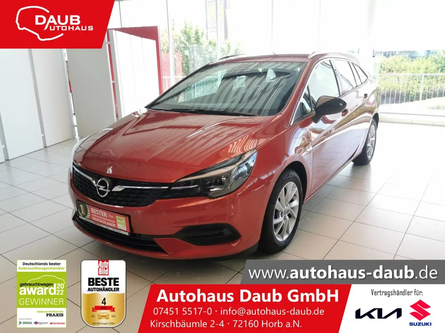 Opel Astra K 1.5 D Kombi Elegance+Automatik+Navi+LED+ Rot - 1