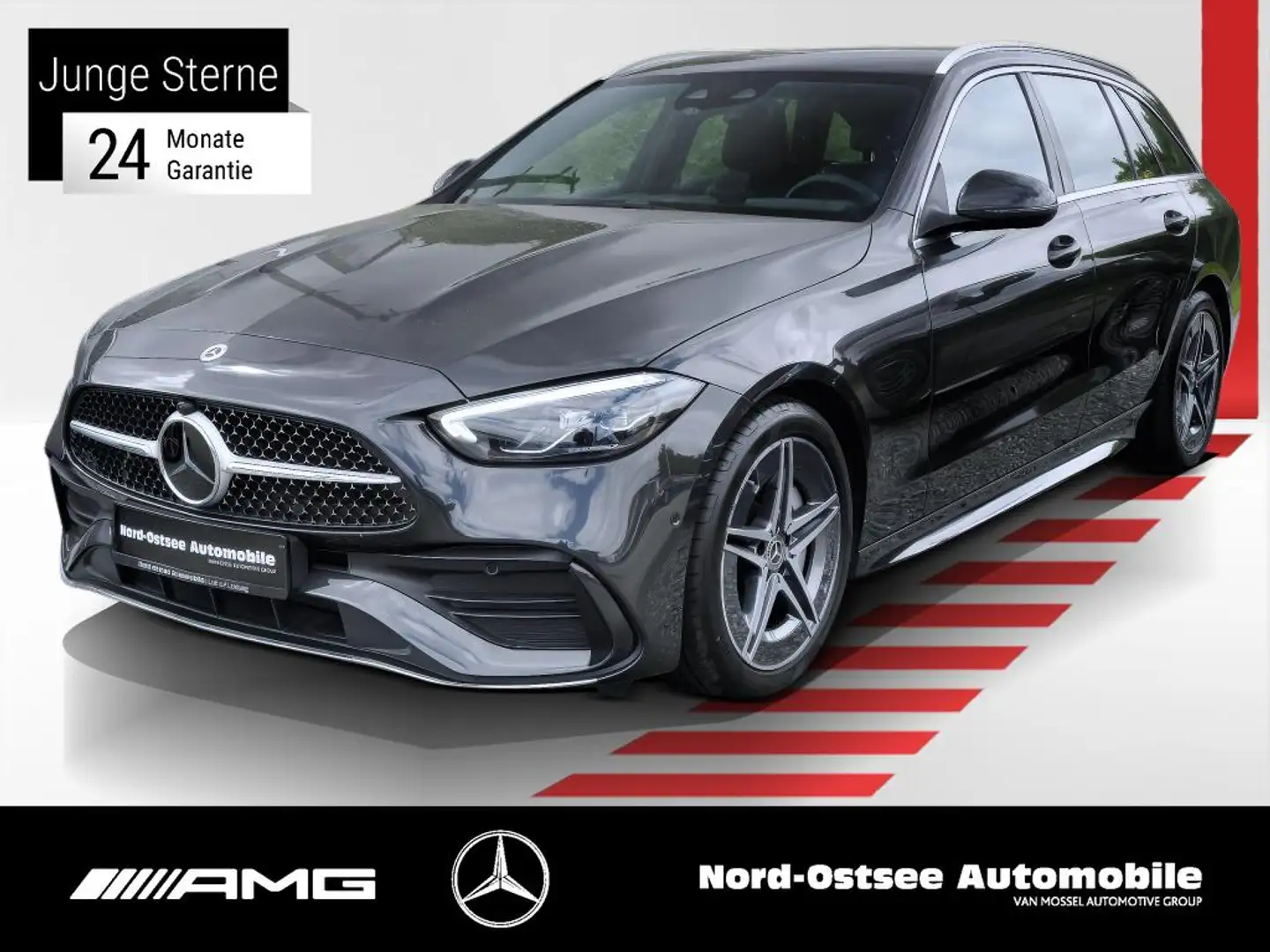 Mercedes-Benz C 220 d T AMG ADV. AHK DISTRO 9G 360° KAMERA NAV Grau - 1