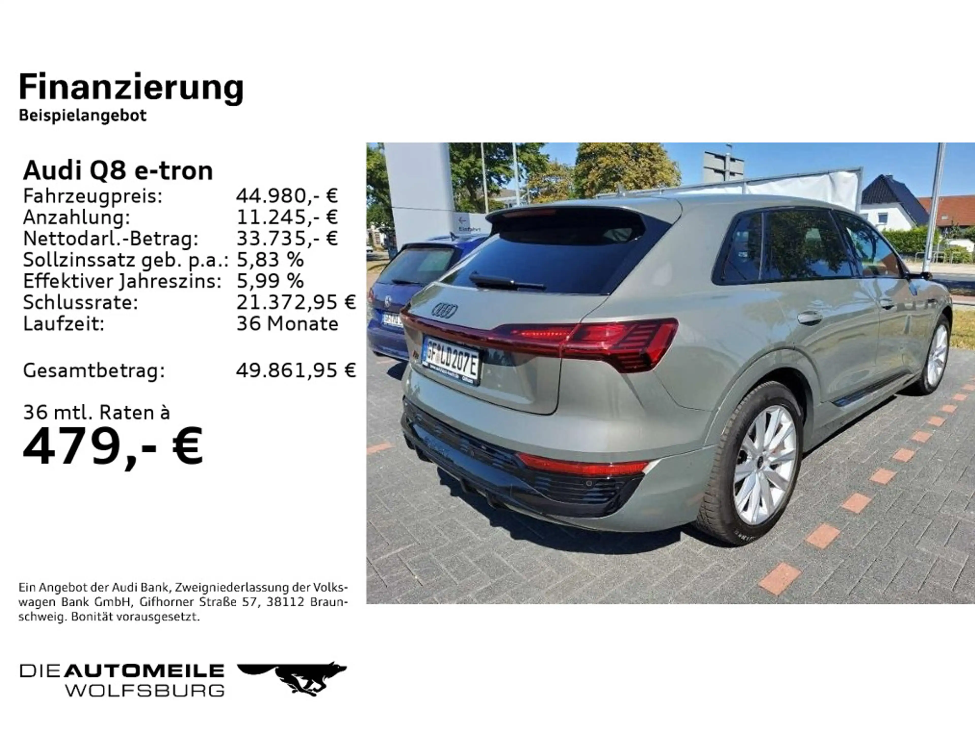 Audi Q8 e-tron 55 Q S line LED/Luft/ACC/HuD/360°/Navi — photo 2
