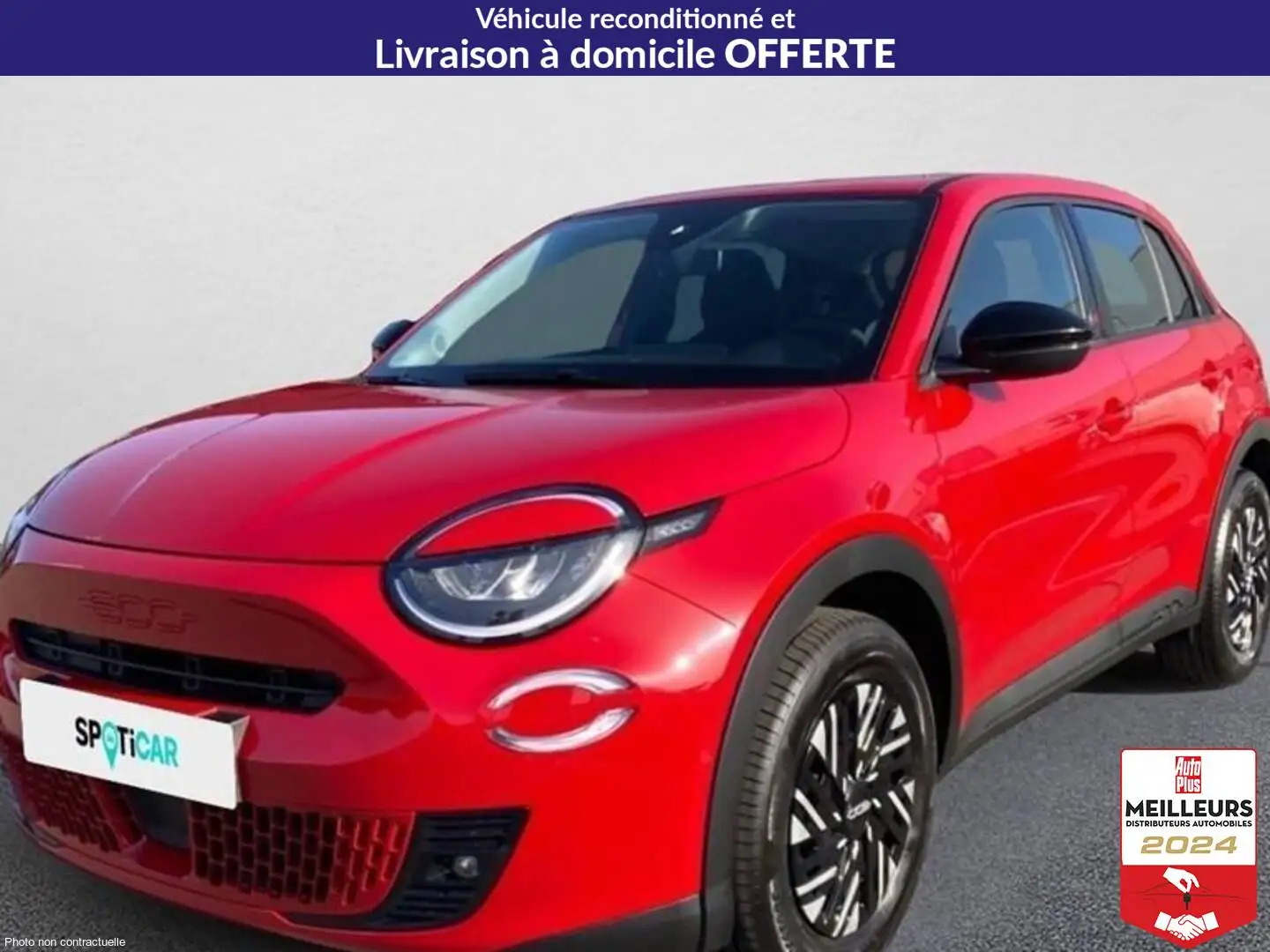 Fiat 600 54 kwh 156 ch red Rouge - 1