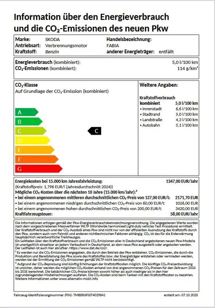 Skoda Fabia 1.0 TSI Tour OPF Klima Rückfahrkamera Sitzheizung Blanc - 1