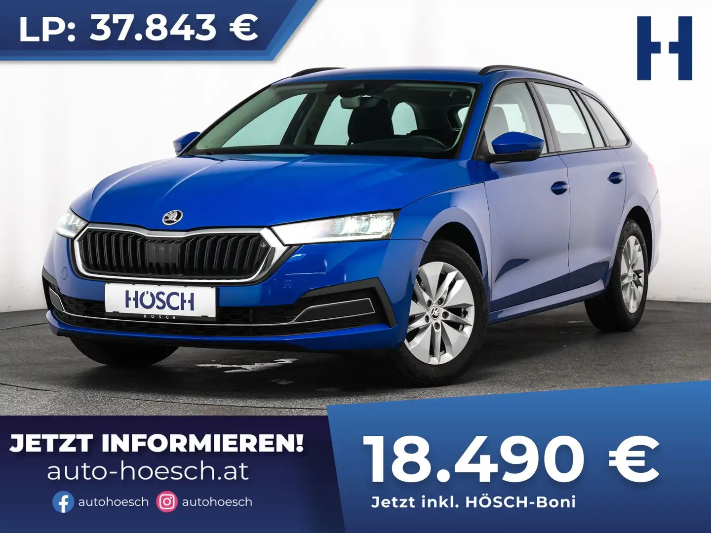 Skoda Octavia Combi Ambition TDI Aut. EXTRAS MEGADEAL -49% Blau - 1