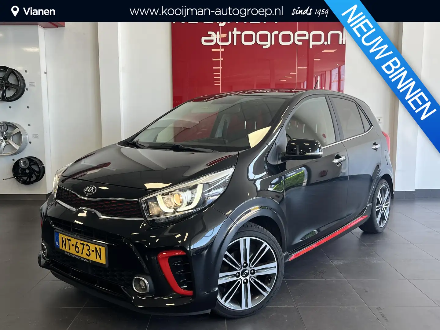Kia Picanto 1.2 CVVT GT-Line Lage kilometerstand! Keyless Entr Zwart - 1