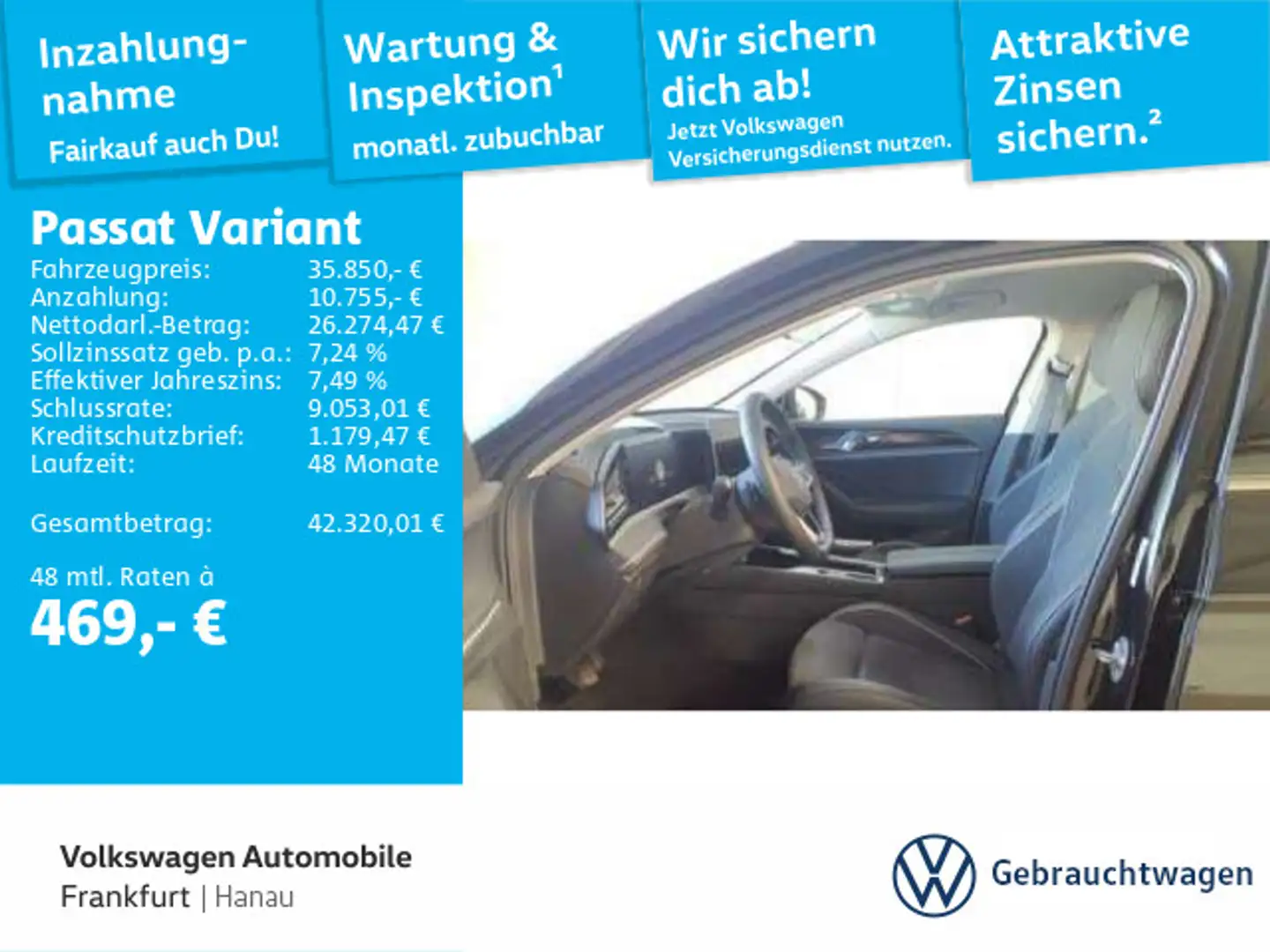 Volkswagen Passat Variant 2.0 TDI DSG Elegance Navi AHK IQ. Schwarz - 1