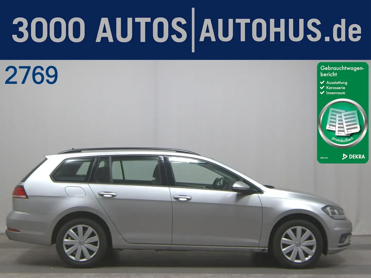 Volkswagen Golf -7 Var. 1.6 TDI Trendline Navi PDC SHZ Argent - 1