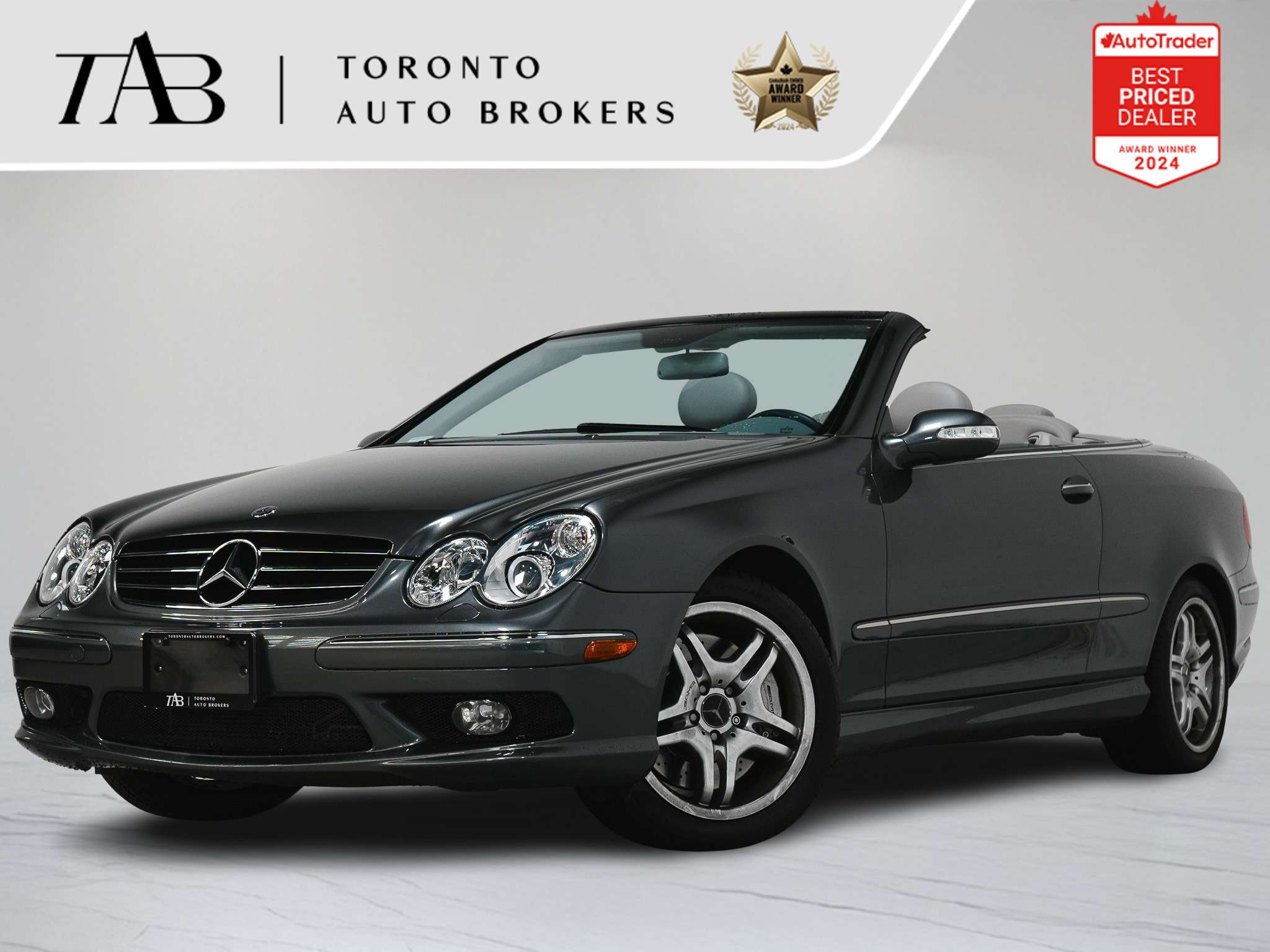 Gray (Dark Grey) 2004 Mercedes-Benz CLK Convertible Rear-Wheel Drive Automatic