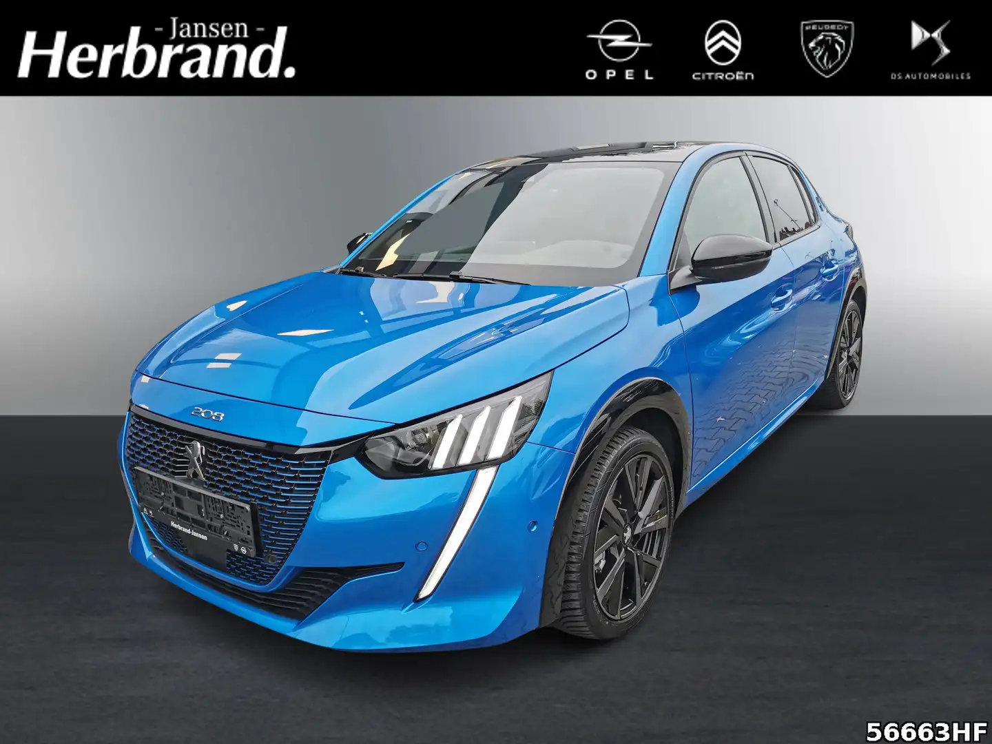 Peugeot e-208 GT+*Panoramadach*Sitzhzg*LED*Elektr.Sitz* Blau - 1