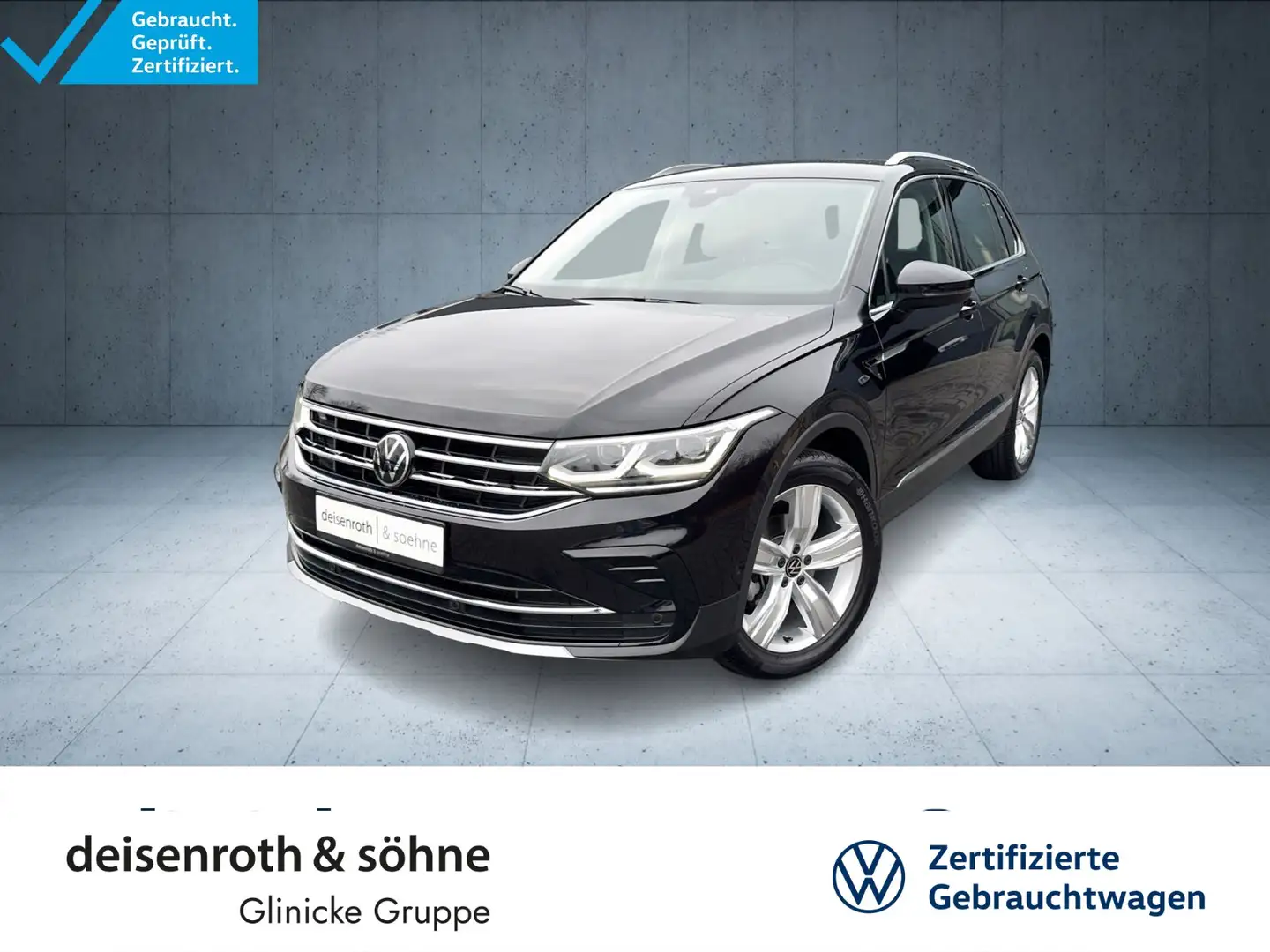 Volkswagen Tiguan Elegance 1.5 TSI DSG AHK/Nav/Kam/19"/ACC Zwart - 1