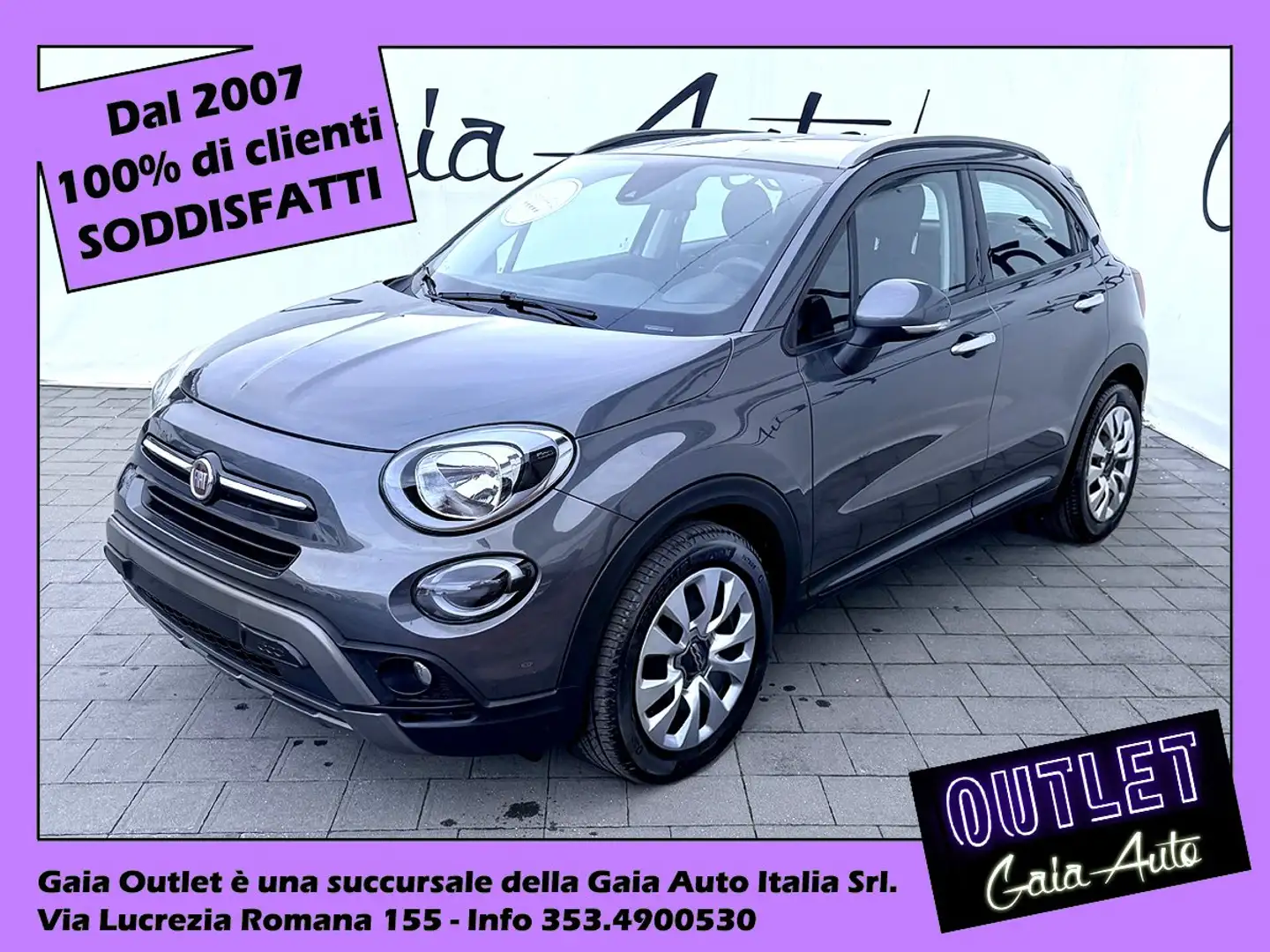 Fiat 500X 1.3 T4 Cross 150cv dct (2021/2022) Grau - 1
