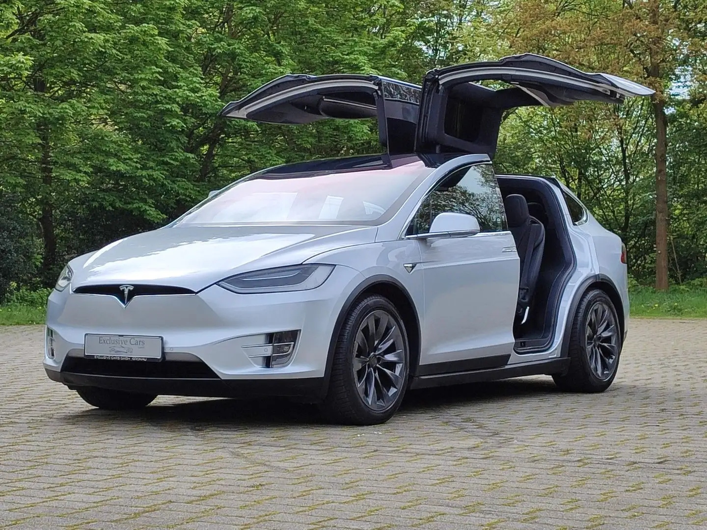 Tesla Model X MODEL X 100D | 6-SEATS | CCS | AHK | WINTER srebrna - 1