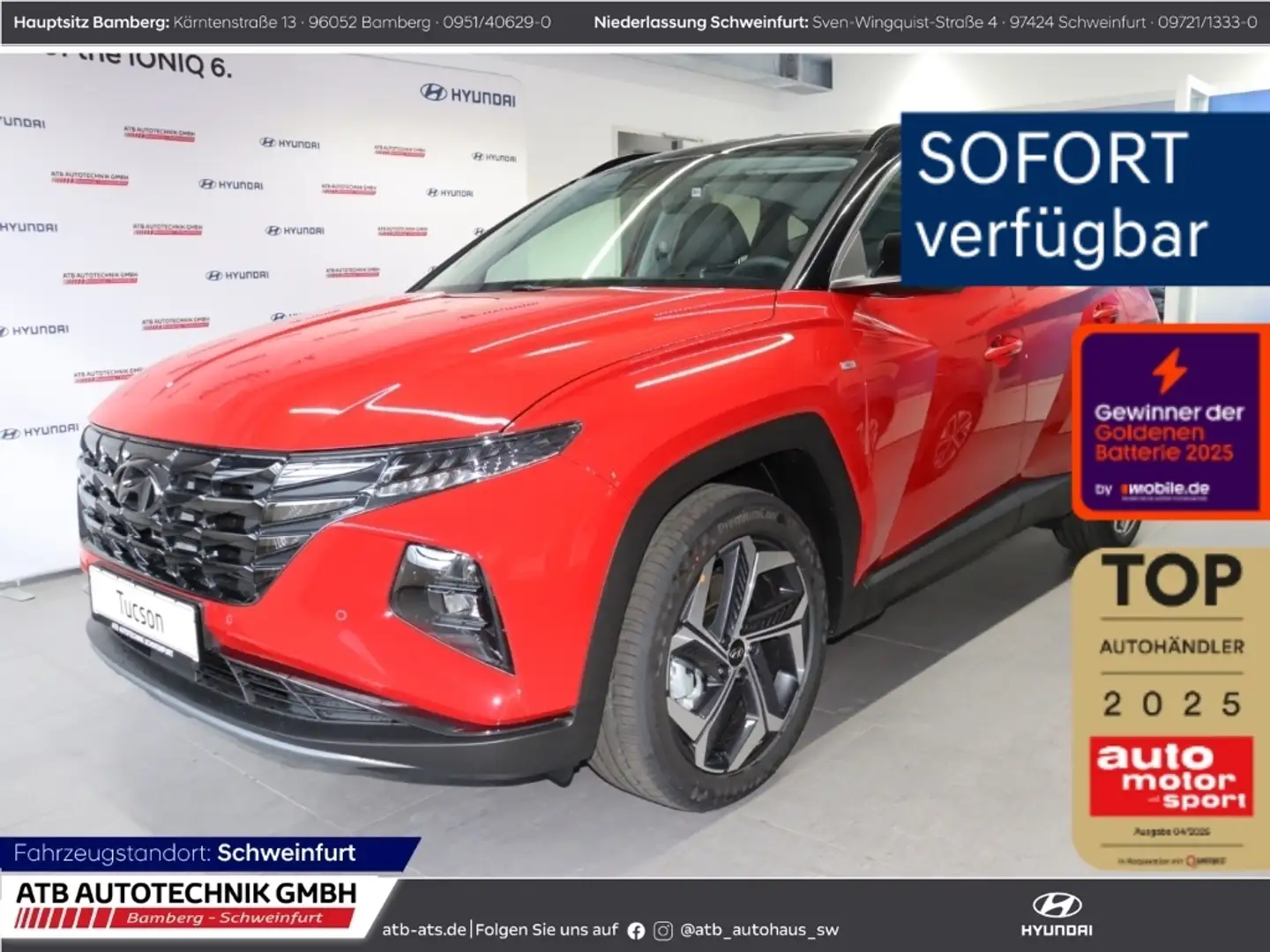 Hyundai TUCSON Prime 1.6 T-GDi 7-DCT 2WD Assist.-P., AHK Rot - 1