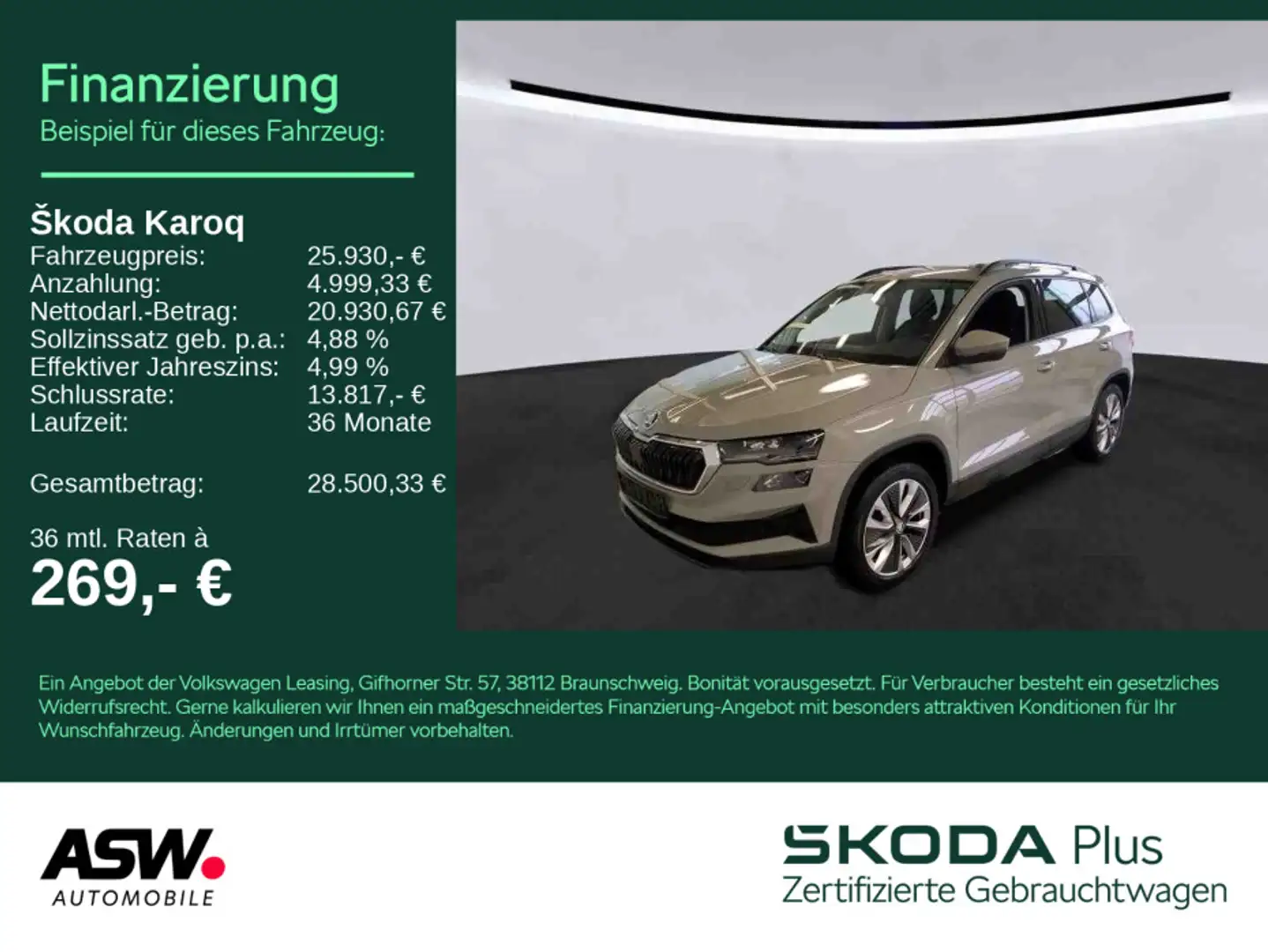 Skoda Karoq Style 2,0TDI DSG LED NAVI AHK Standheizung Grau - 1