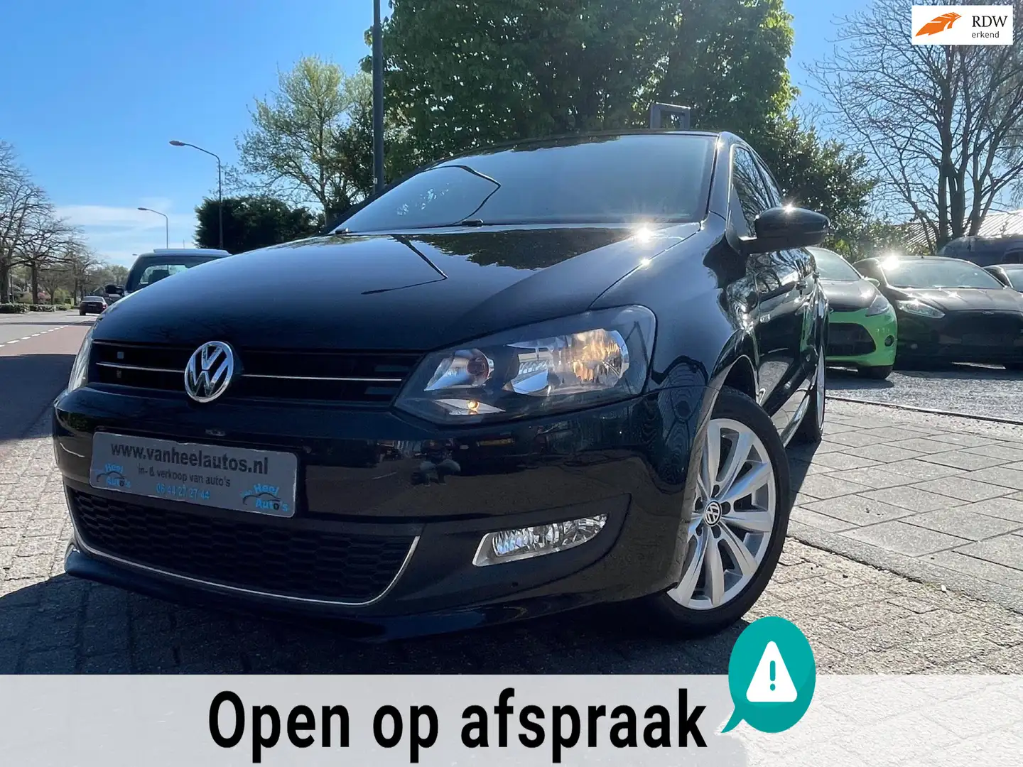 Volkswagen Polo 1.2-12V Style A-C Elek Pakket Lmv Stoelvrm 5-Drs Zwart - 1